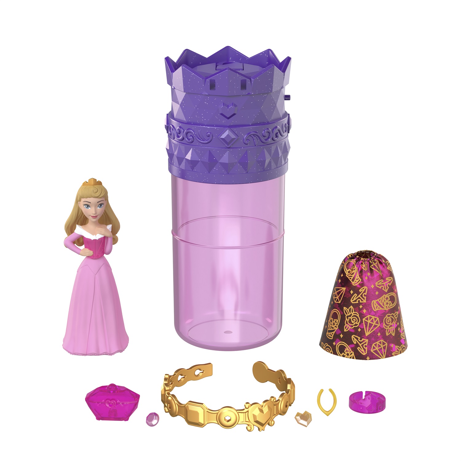 Mattel Disney Princess - Piccola Sorpresa con Rivelazione dei Colori, 6 Sorprese tra cui Bambola e Bracciale