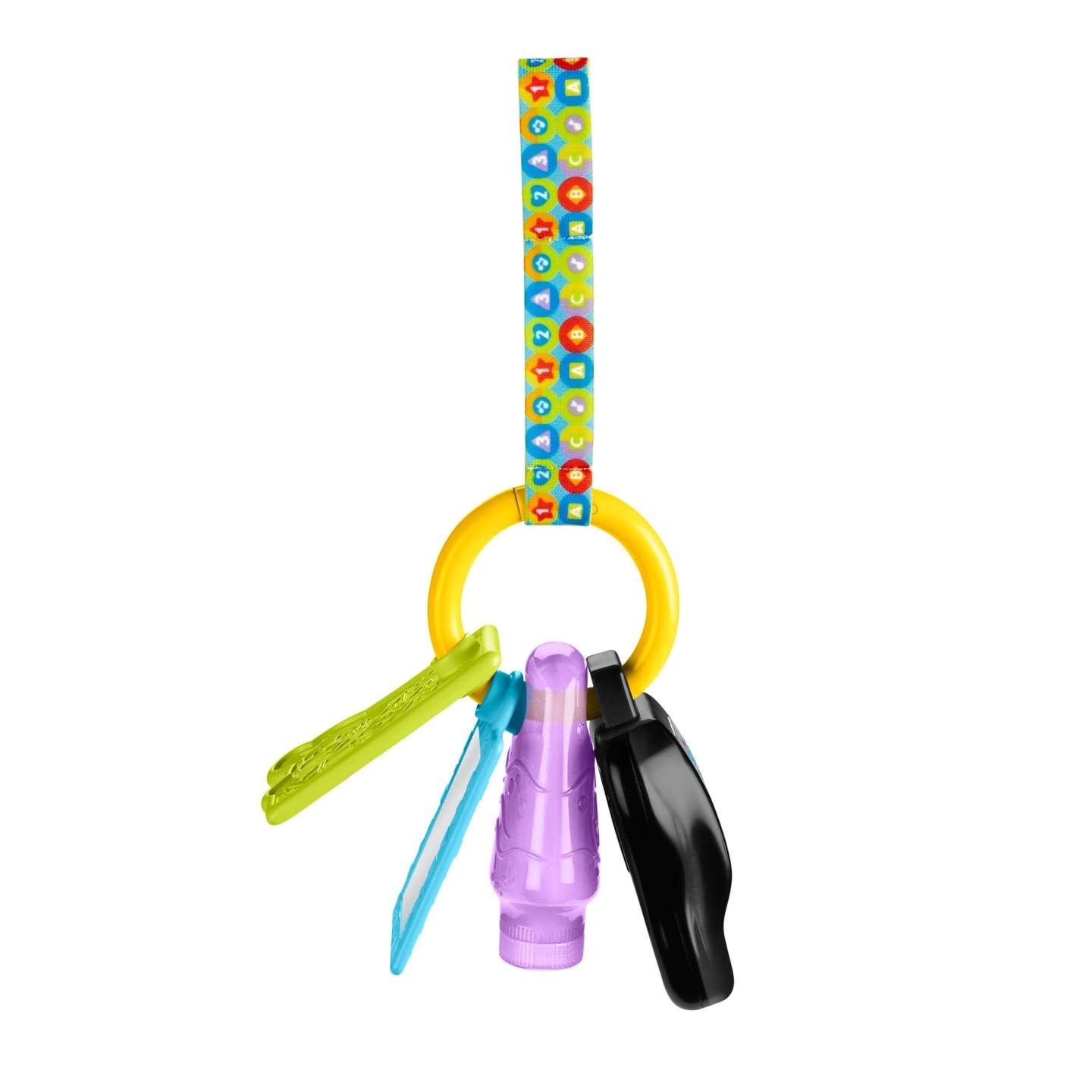 Fisher-Price Il Mio Primo Portachiavi HWY38 - Giocattolo Musicale con Dentaruolo e Specchio, 4 Attività Coinvolgenti per Bambini dai 6 Mesi