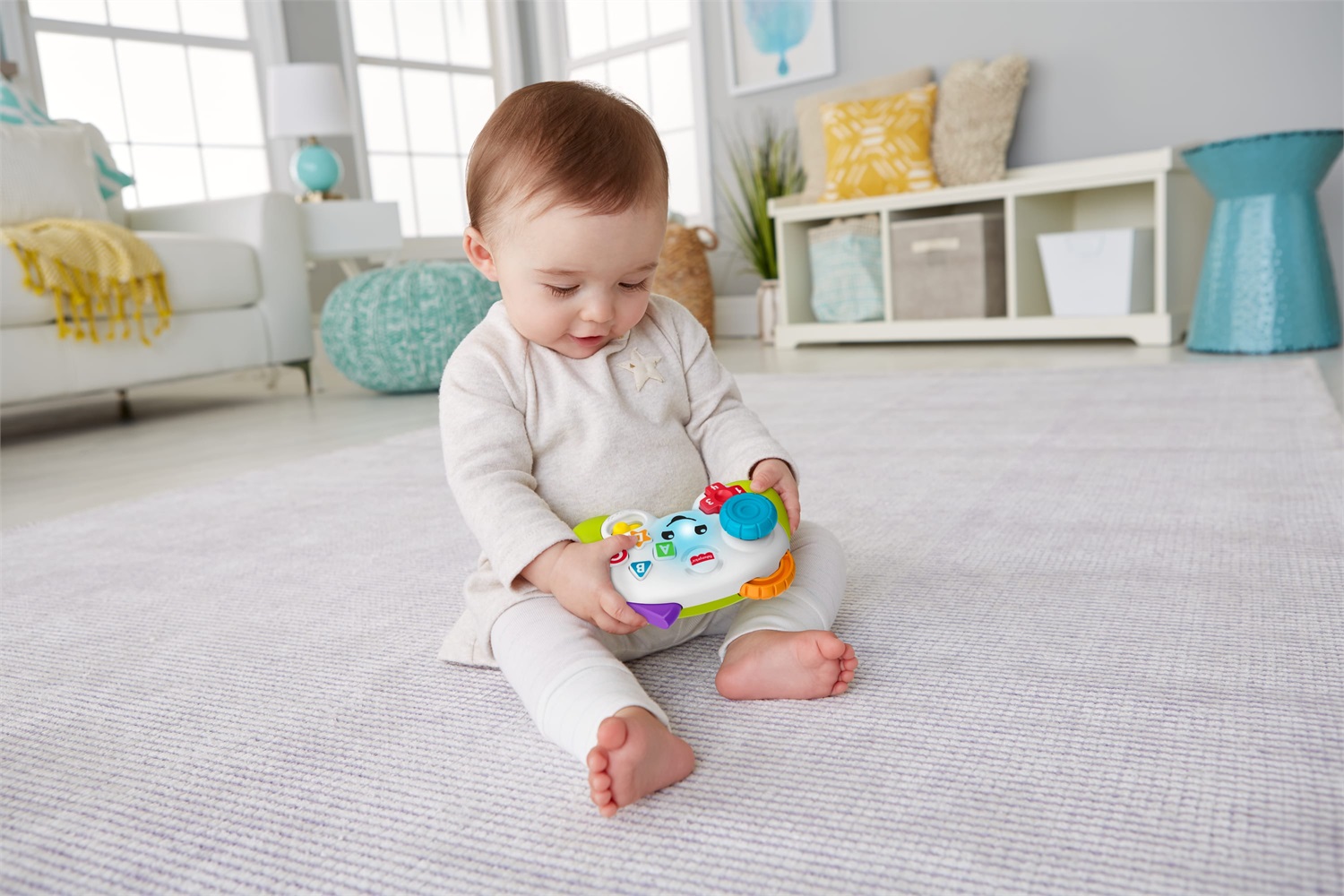 Fisher-Price Controller Gioca & Impara Ridi & Impara - Joystick Giocattolo Musicale con Luci e Contenuti Educativi per Bambini 6 Anni