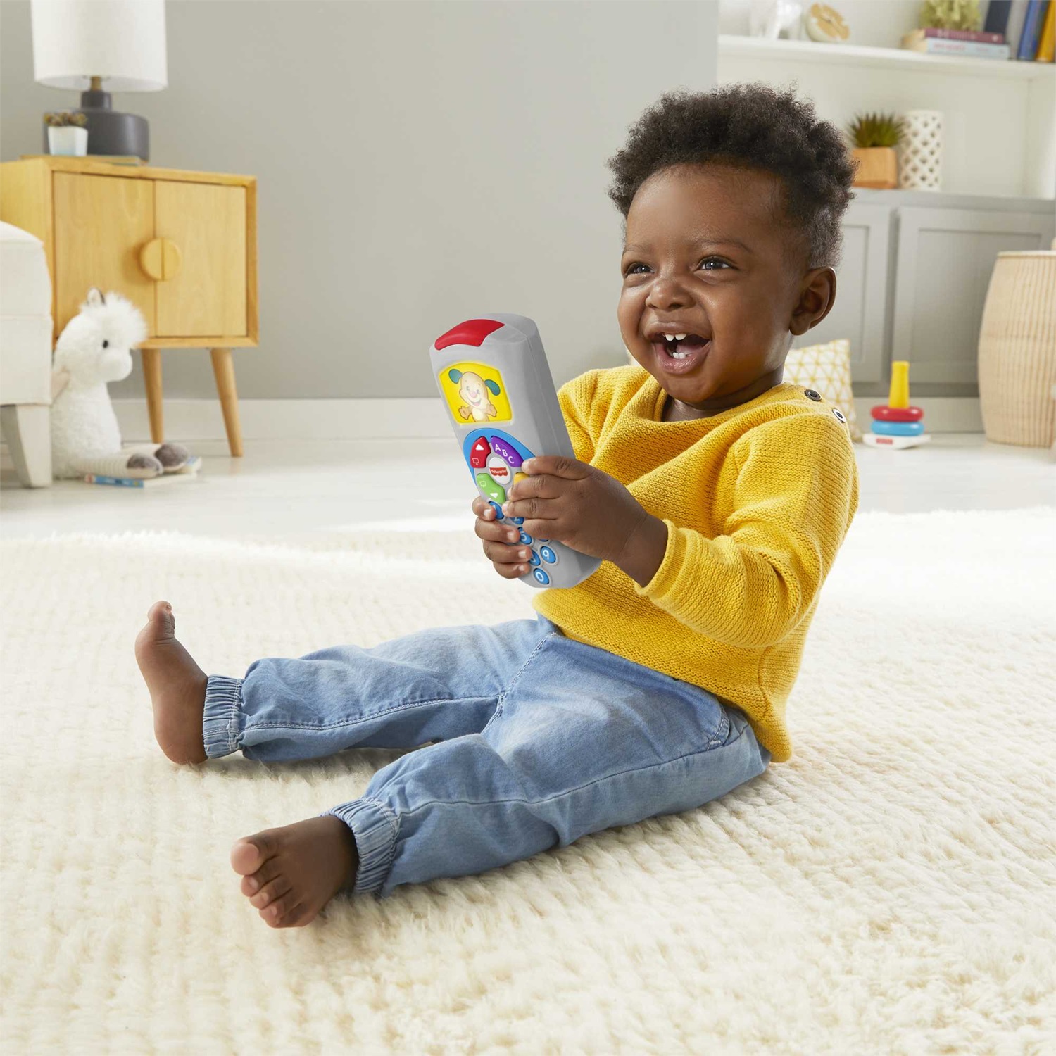 Fisher-Price Telecomando di Cagnolino - Giocattolo Educativo per Bambini da 6 Mesi con Funzioni Divertenti
