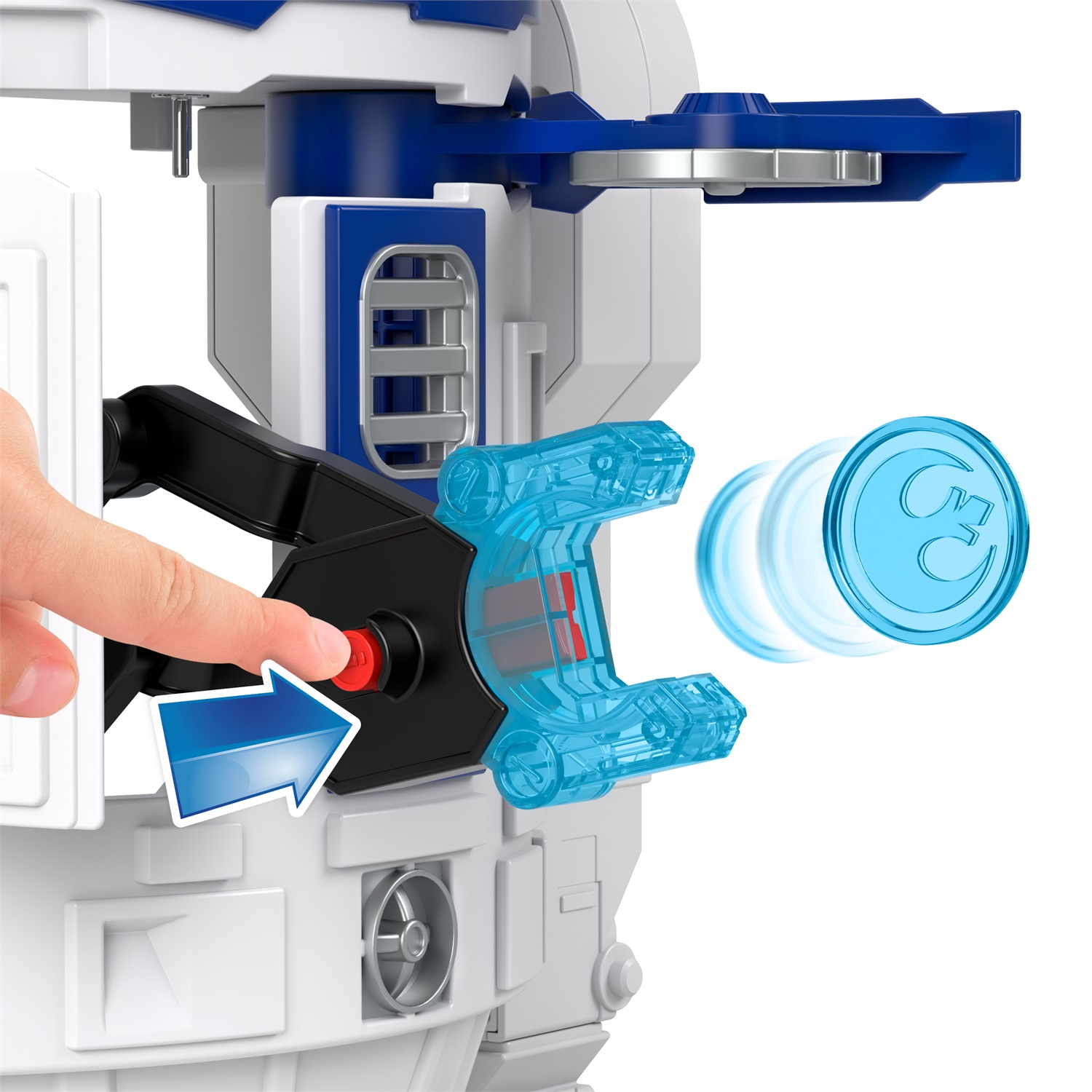 Fisher-Price Imaginext Star Wars - R2-D2, Robot interattivo 44cm con luci, suoni, C-3PO e lancia-proiettili, 3 anni, HXG52