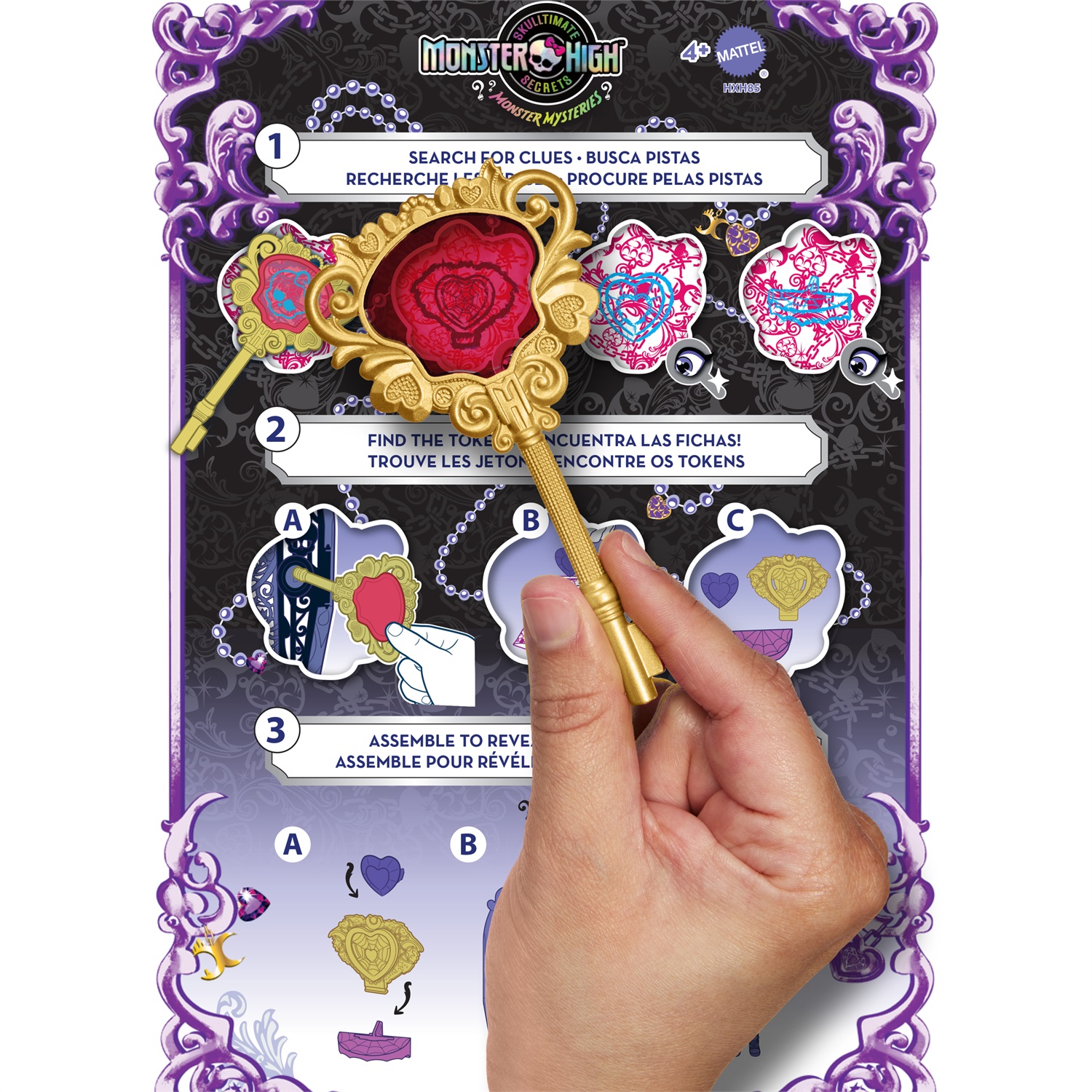 Monster High Segreti da Brivido Clawdeen Wolf - Set con Bambola e Guardaroba, 19 Sorprese e Capi d'Abbigliamento Inclusi, Giocattolo per Bambini 4 Anni, HXH85