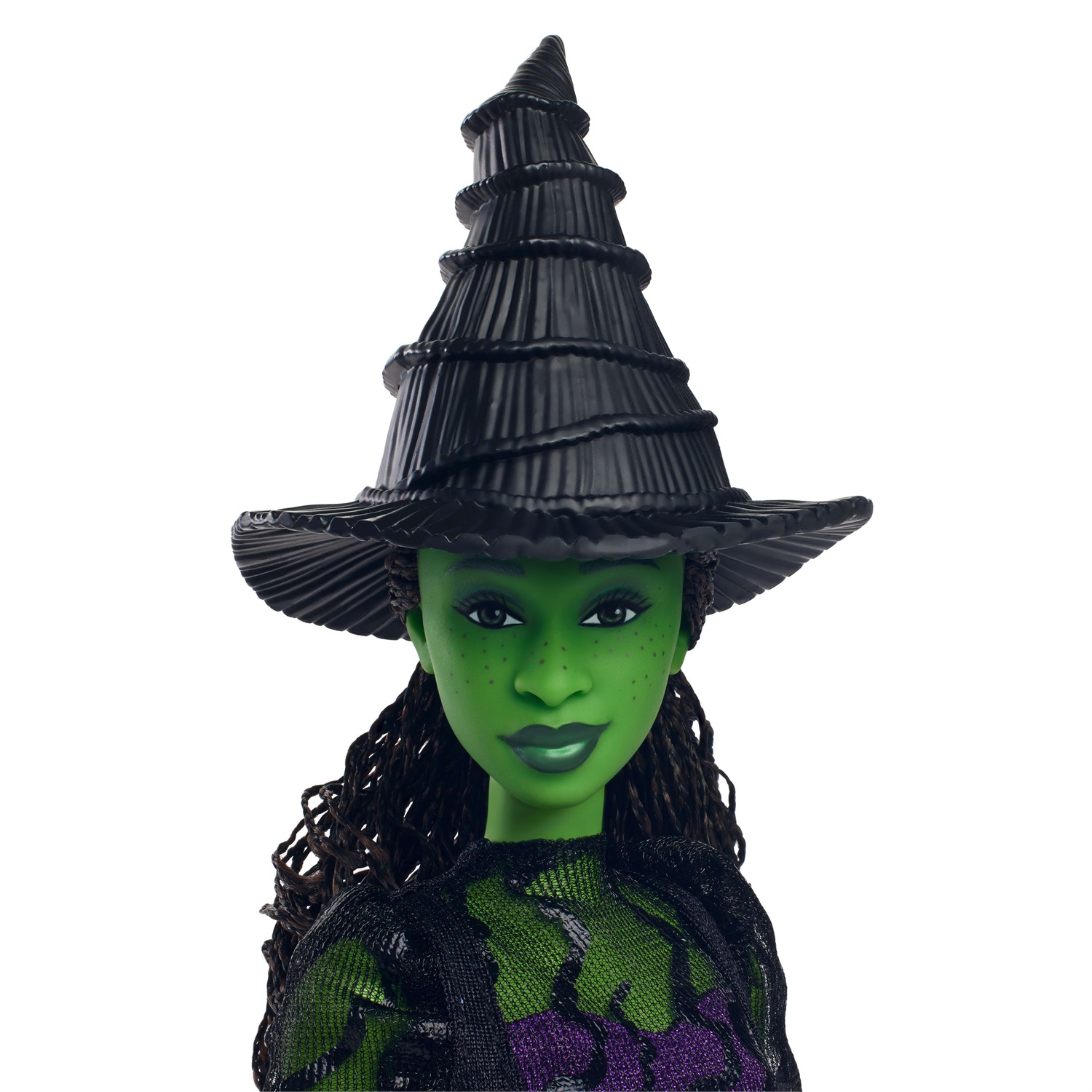 Mattel HXT62 Bambola Elphaba Snodata Verde con Abbigliamento Rimovibile e Accessori - Ispirata a Wicked