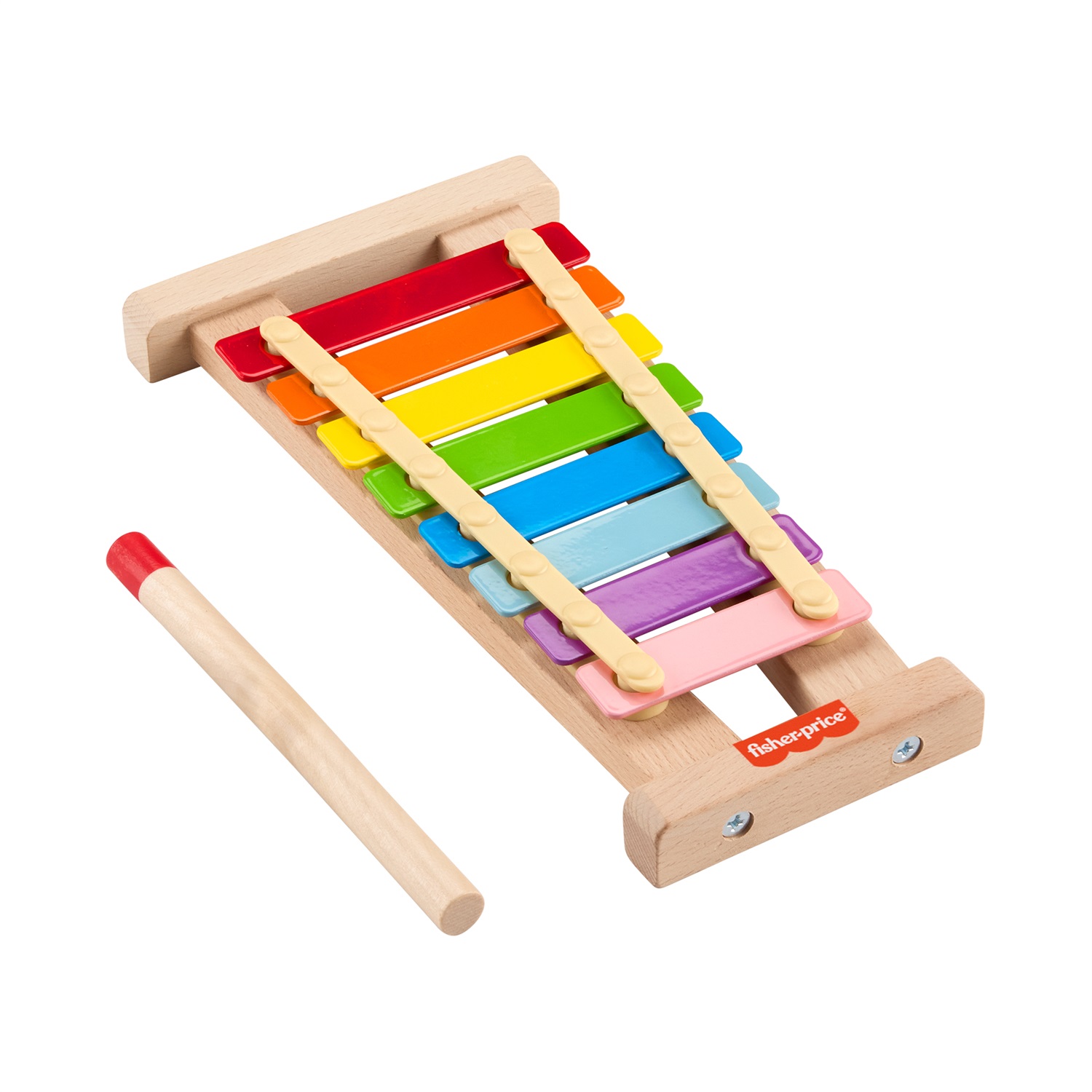 Fisher-Price Xilofono in Legno - Set Musicale con Martelletto, Sviluppo Capacità Motorie e Sensoriali, Giocattolo per Bambini 2 Anni, Certificato FSC