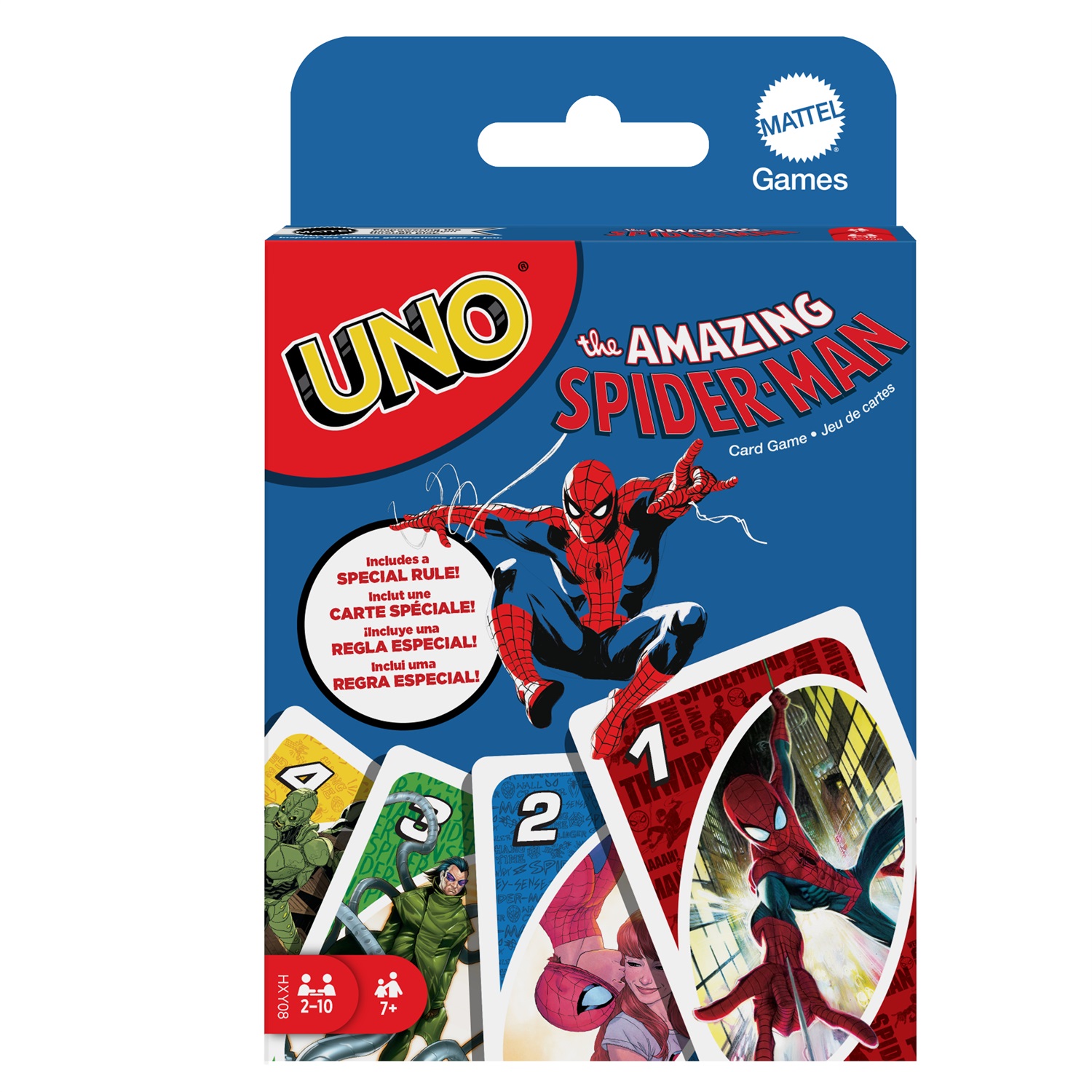 Mattel Games UNO - The Amazing Spider-Man, Gioco di carte in edizione speciale per bambini 7 , grafica Marvel, codice HXY08