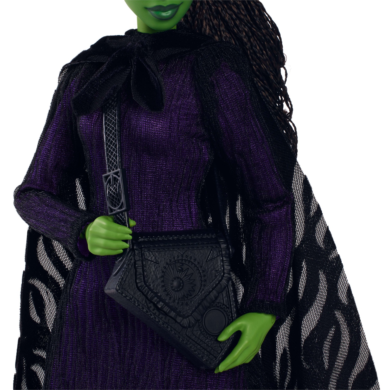 Mattel HXY38 Bambola Deluxe Elphaba - Ispirata al film Wicked, snodata con accessori