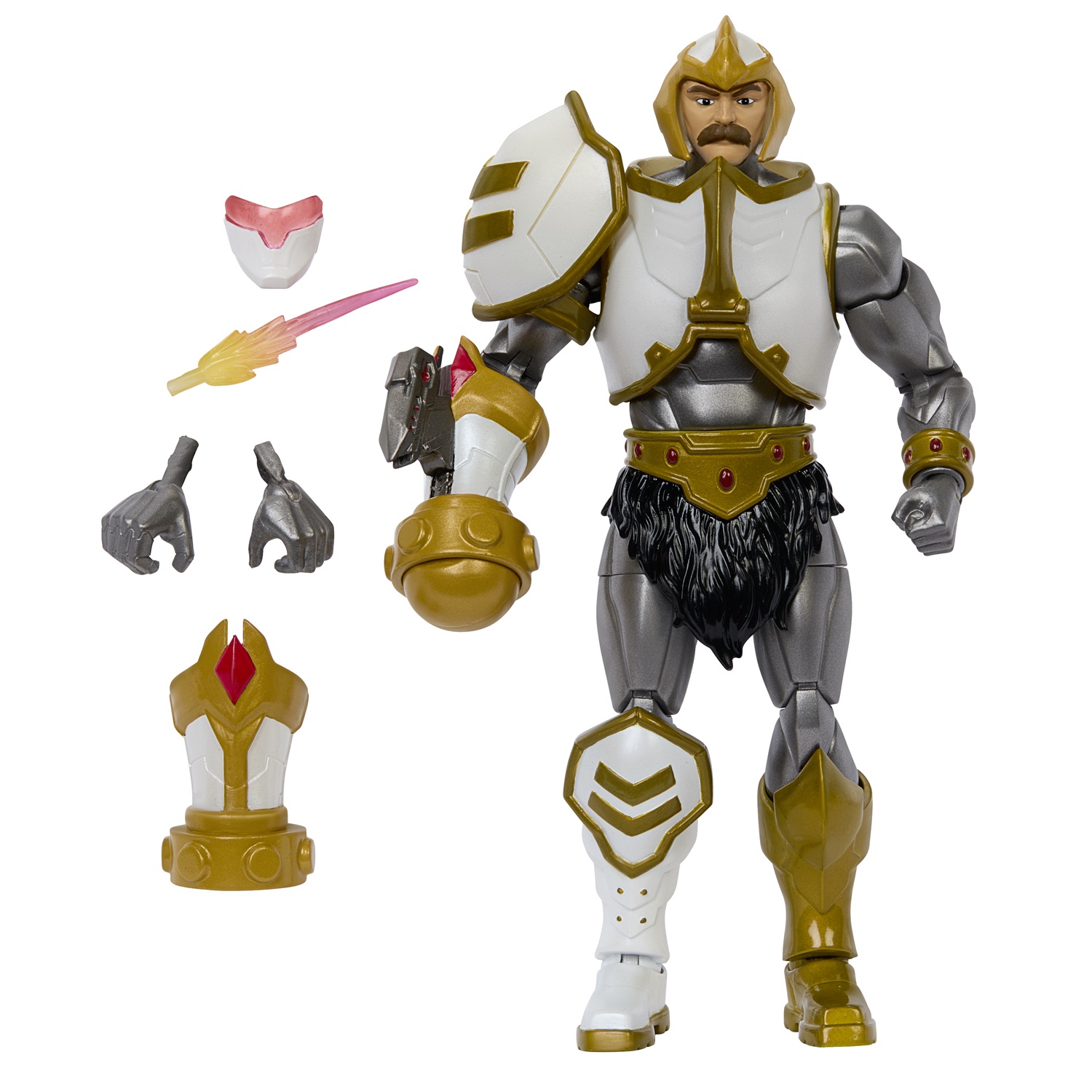 Masters of the Universe Masterverse - New Eternia Manowar, action figure deluxe alta 18 cm con 30 punti d'articolazione, accessori e parti intercambiabili, giocattolo per bambini 6 anni