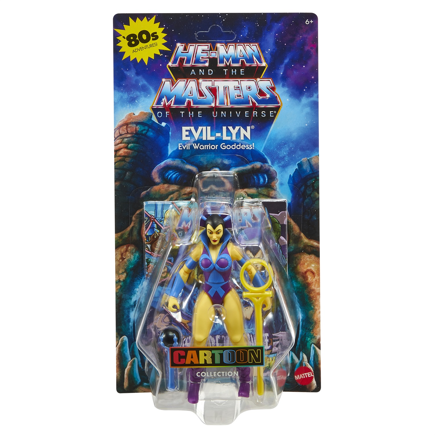 Masters of the Universe Origins - Evil-Lyn Action Figure Articolata 14 cm con Armatura, Bacchetta e Scettro, Giocattolo per Bambini 6 anni