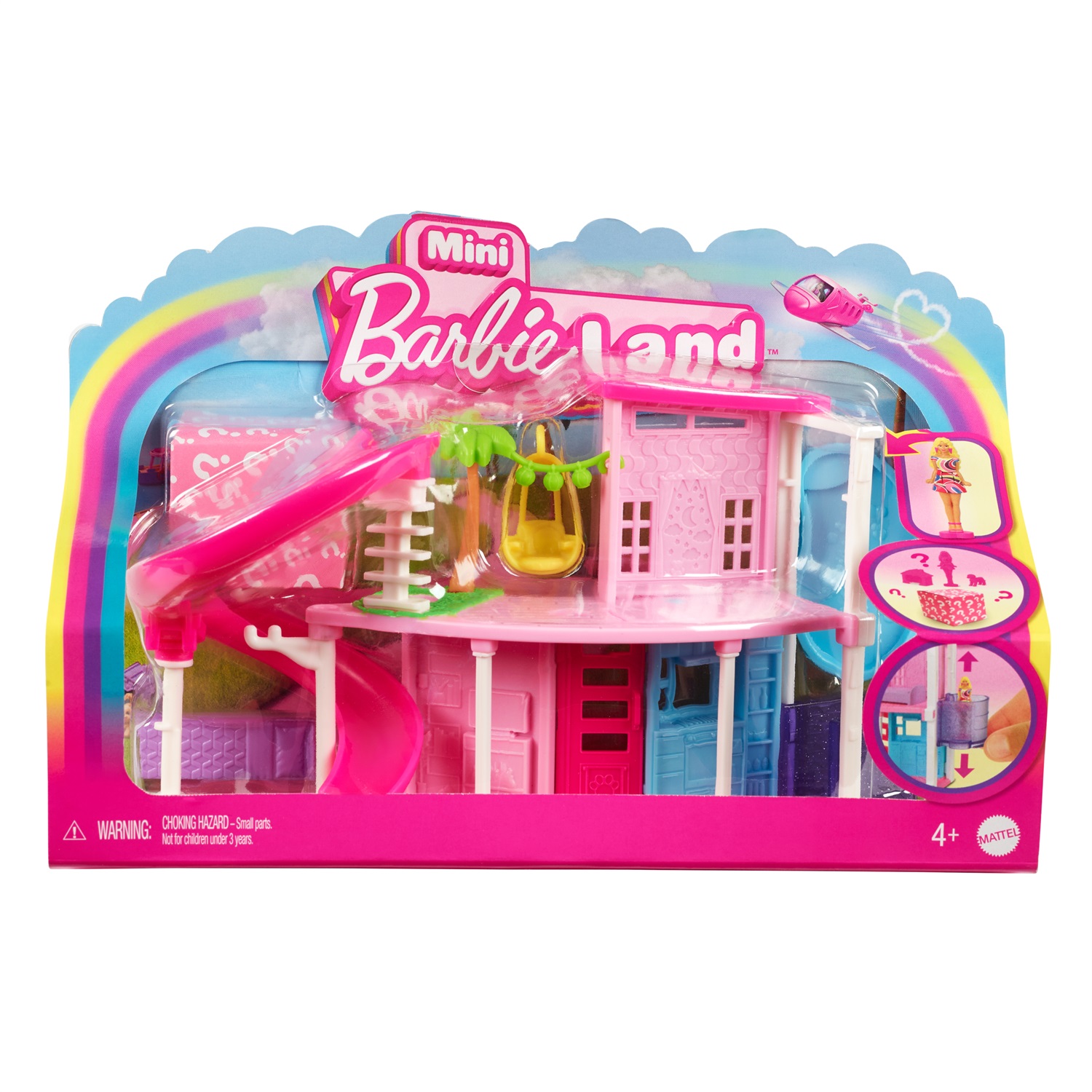 Mattel Barbie Mini Mini Casa delle Bambole con Mini Bambola a Sorpresa - Gioco Creativo in BarbieLand