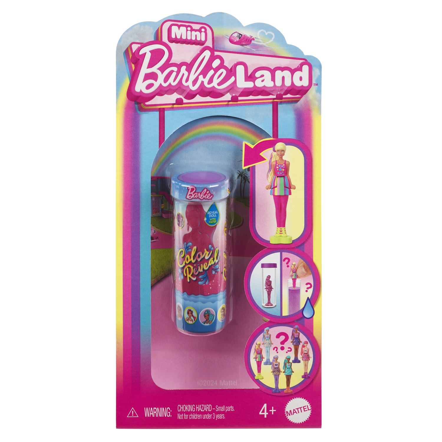 Barbie HYF28 Mini Bambola Color Reveal 3,8 cm - Cambia Colore Con L'Acqua