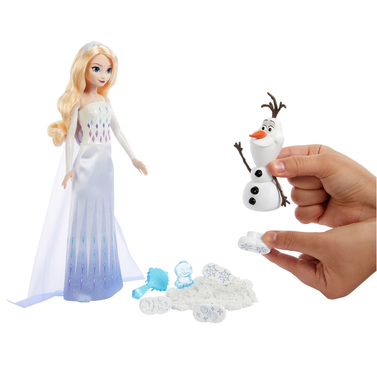 Disney Frozen Bambola Elsa con Olaf e Sabbia Modellabile - Ispirato a Frozen 2, Età 3
