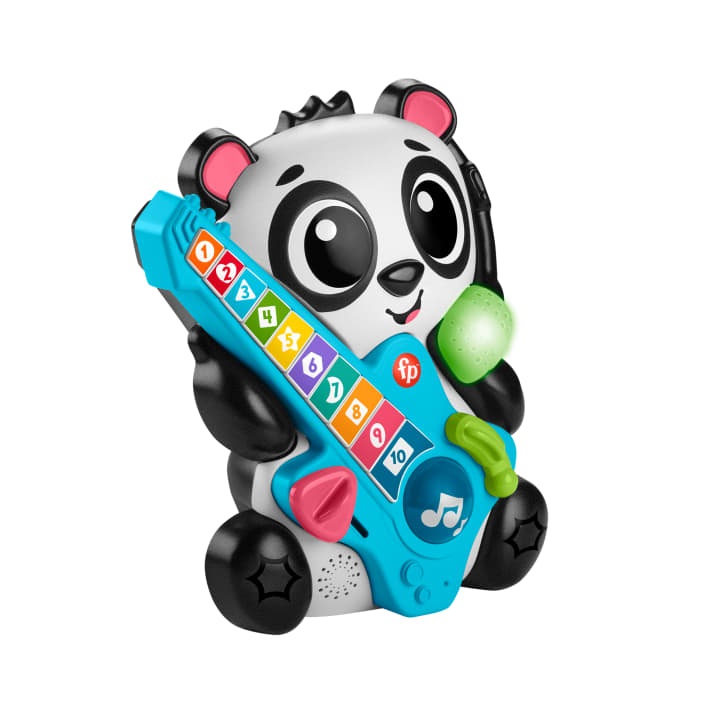 Fisher-Price Gina la Pandina HYL03 - Giocattolo Interattivo Impariamo a Contare con 10 Tasti, Oltre 70 Canzoni, Luci e Microfono per Bambini 9 Mesi
