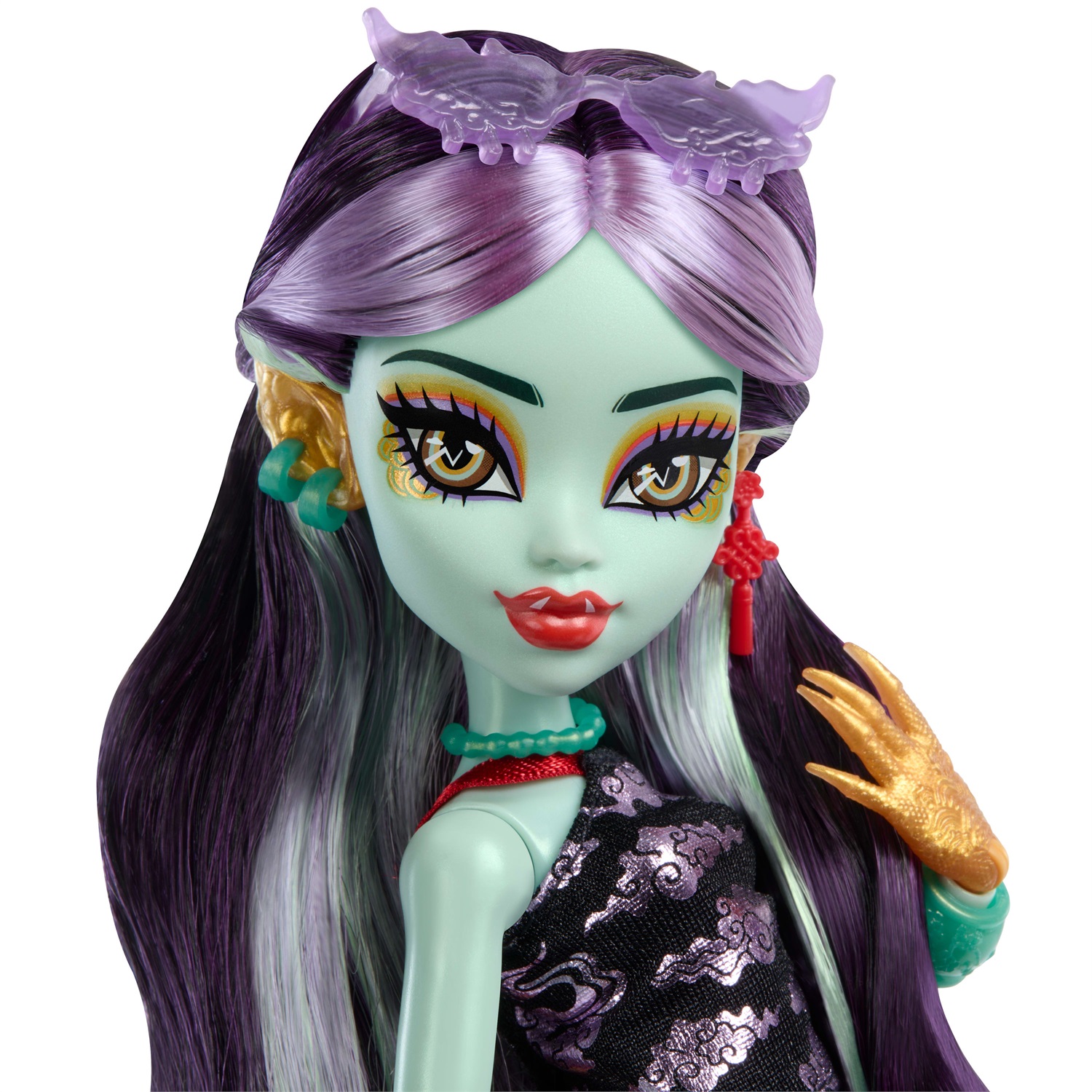 Monster High: Bambola Jinafire con accessori trendy per la scuola