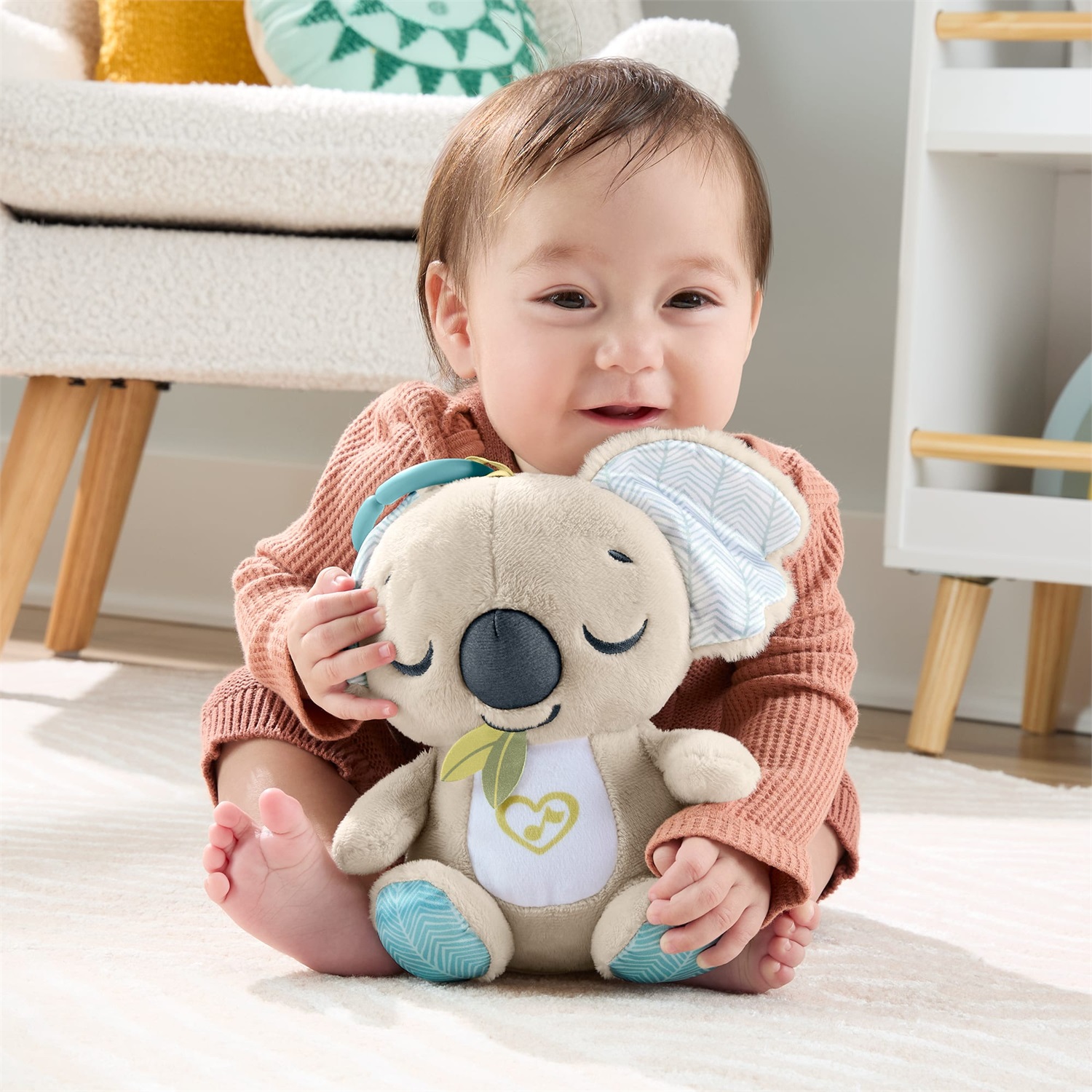 Fisher-Price Koala Coccole Sempre Con Te - Peluche Rilassante Portatile con Unità Sonora
