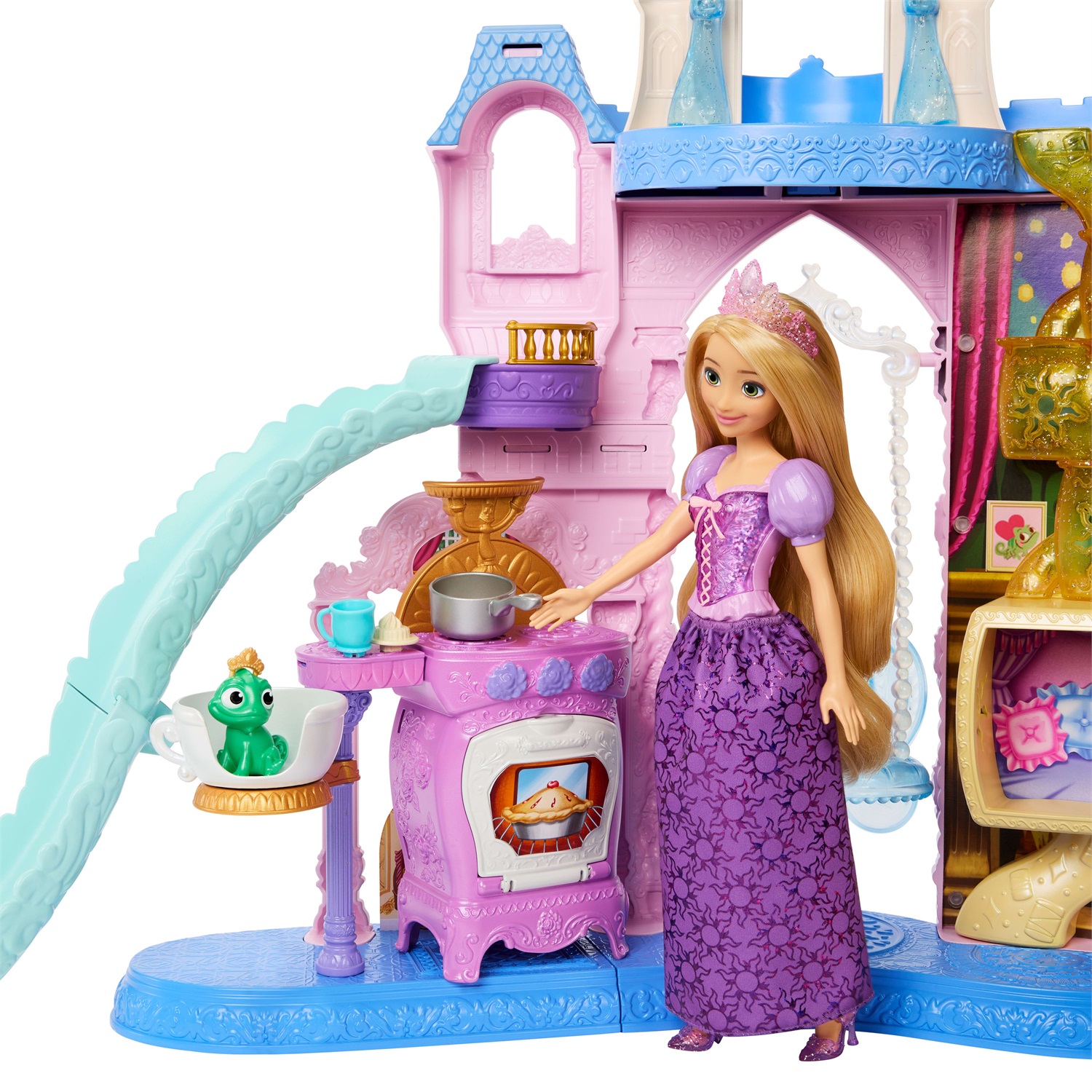 Mattel Disney Princess Palazzo dei Cuccioli - Set di Gioco con 7 Aree, 3 Amici Animali e Oltre 17 Accessori Inclusi, Giocattolo per Bambini dai 3 Anni