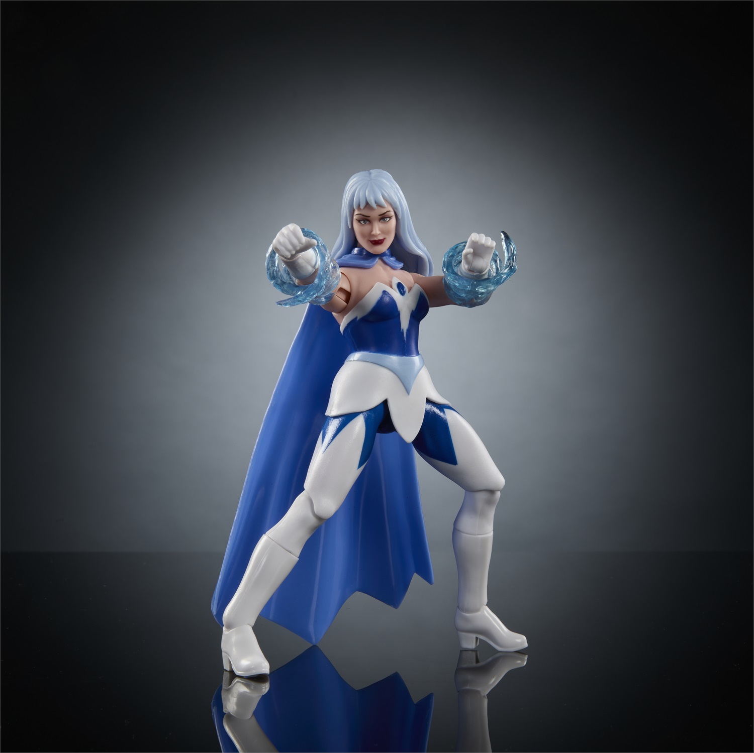 Mattel Masters of the Universe Origins Cartoon Collection Frosta - Action Figure con Poteri Glaciali e Mantello Incluso, 6 Anni