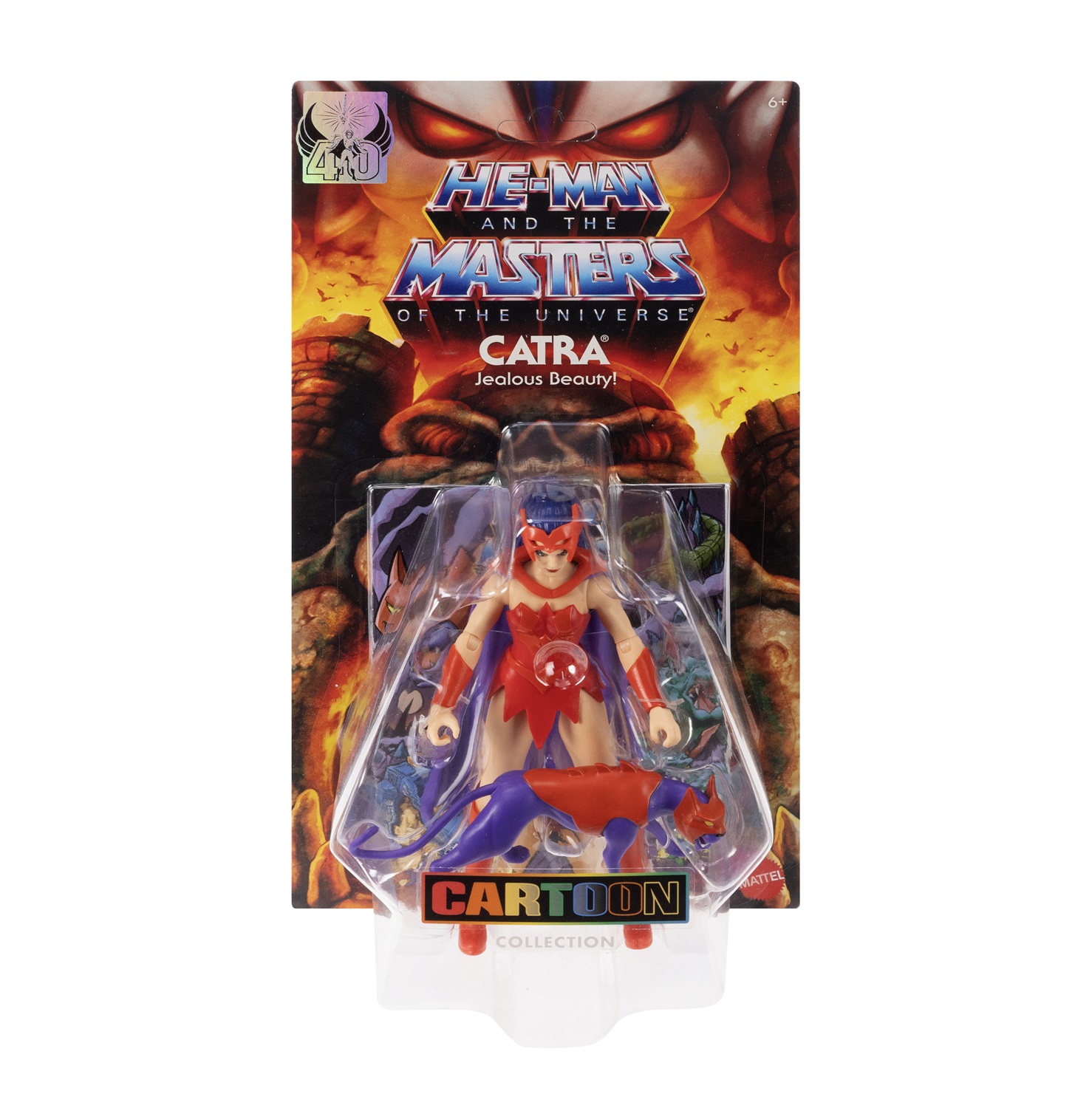 Mattel Masters of the Universe Origins Catra - Action Figure Eroina della Serie MOTU Anni '80 con Accessori Inclusi, Giocattolo da Collezione, 6 Anni