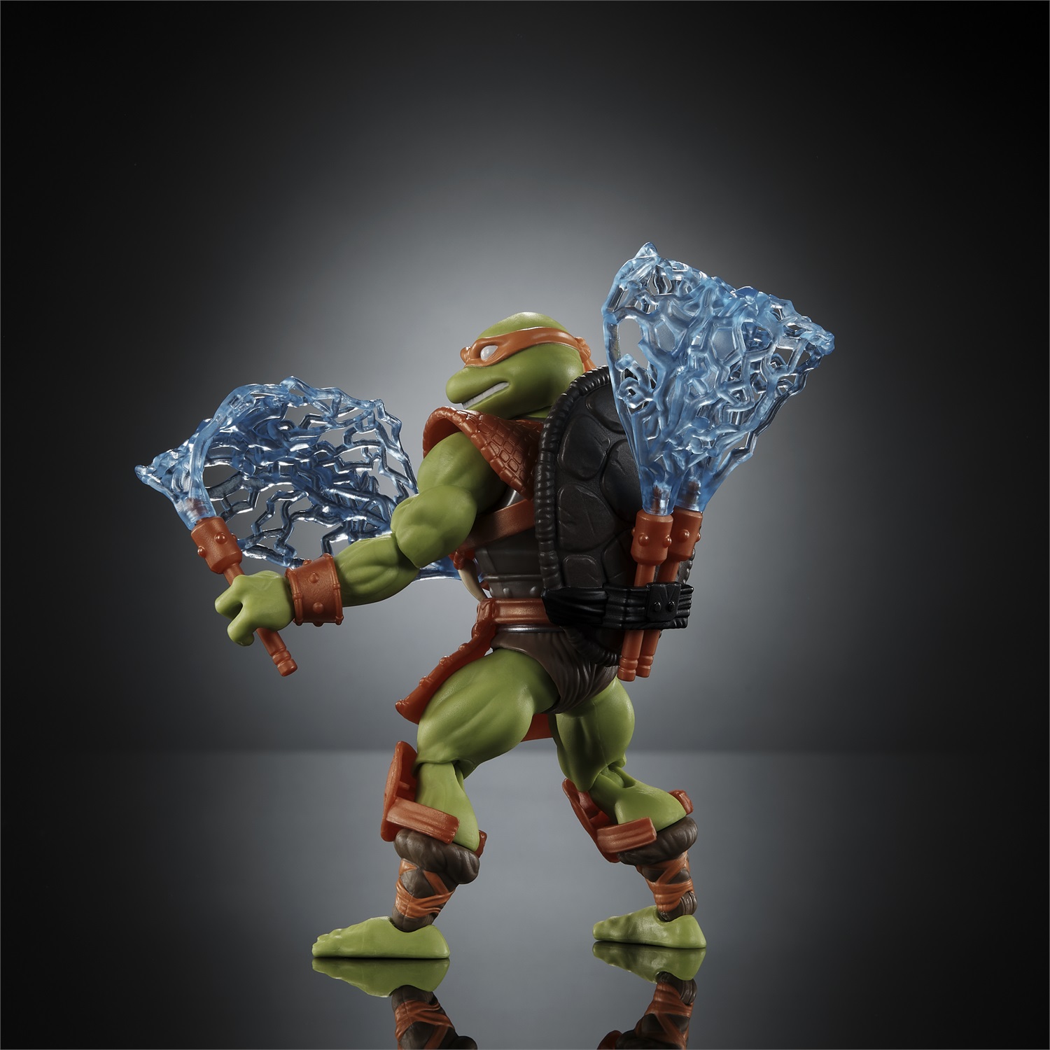 Masters of the Universe - Action Figure Snodata Michelangelo Turtles of Grayskull con Accessori, Crossover Reptile Wars, Giocattolo per Bambini 6