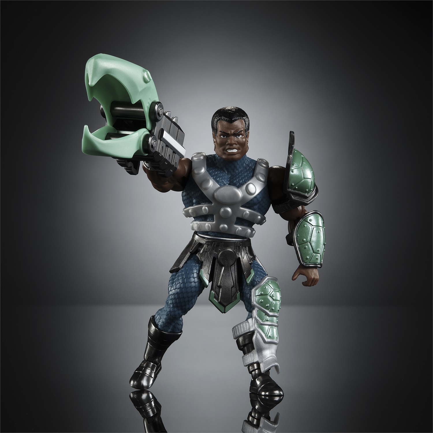 Masters of the Universe Origins - Clamp Champ Action Figure Snodata con Accessori, Crossover Reptile Wars tra MOTU e Tartarughe Ninja, Giocattolo per Bambini 6 anni, JBN05