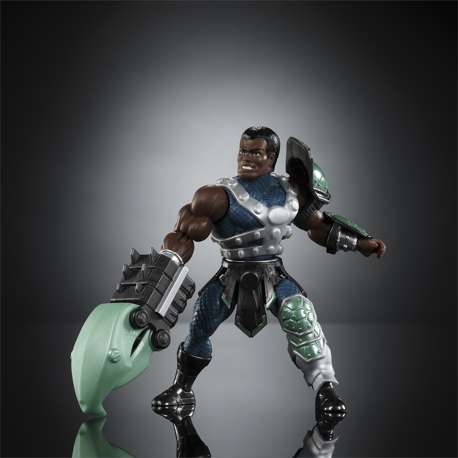 Masters of the Universe Origins - Clamp Champ Action Figure Snodata con Accessori, Crossover Reptile Wars tra MOTU e Tartarughe Ninja, Giocattolo per Bambini 6 anni, JBN05