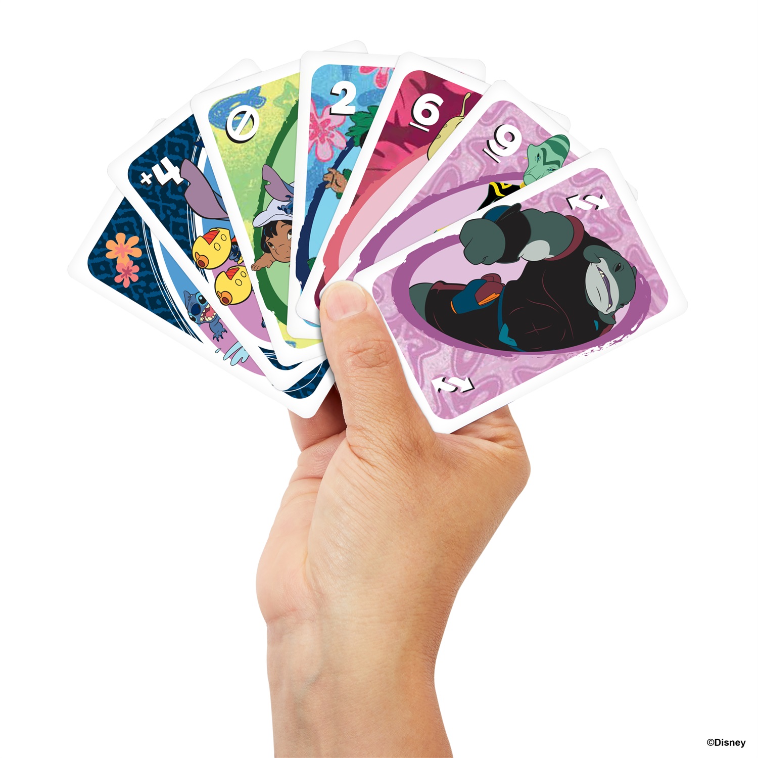 Mattel UNO Disney Lilo e Stitch - Gioco di carte per tutta la famiglia con regole speciali e carte ispirate al film, 7 anni
