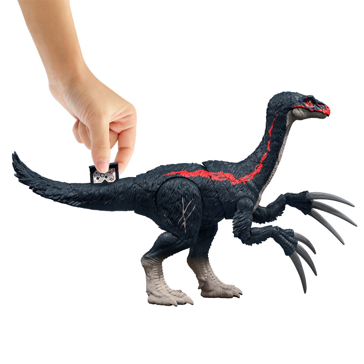 Mattel Jurassic World Therizinosauro Super Artigli - Action Figure Giocattolo con Effetti Sonori e Funzioni di Attacco
