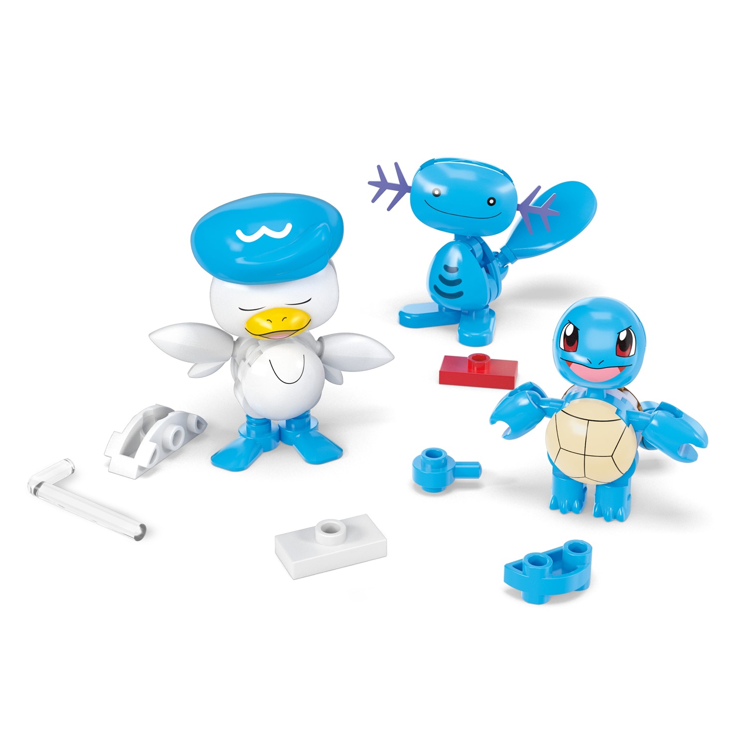 Mega Brands MEGA Pokémon - Squadra di Tipo Acqua, set da costruire con 79 pezzi, include Squirtle, Magikarp, Shellder, Quaxly e 4 Poké Ball con perni, giocattolo per bambini, 6 anni