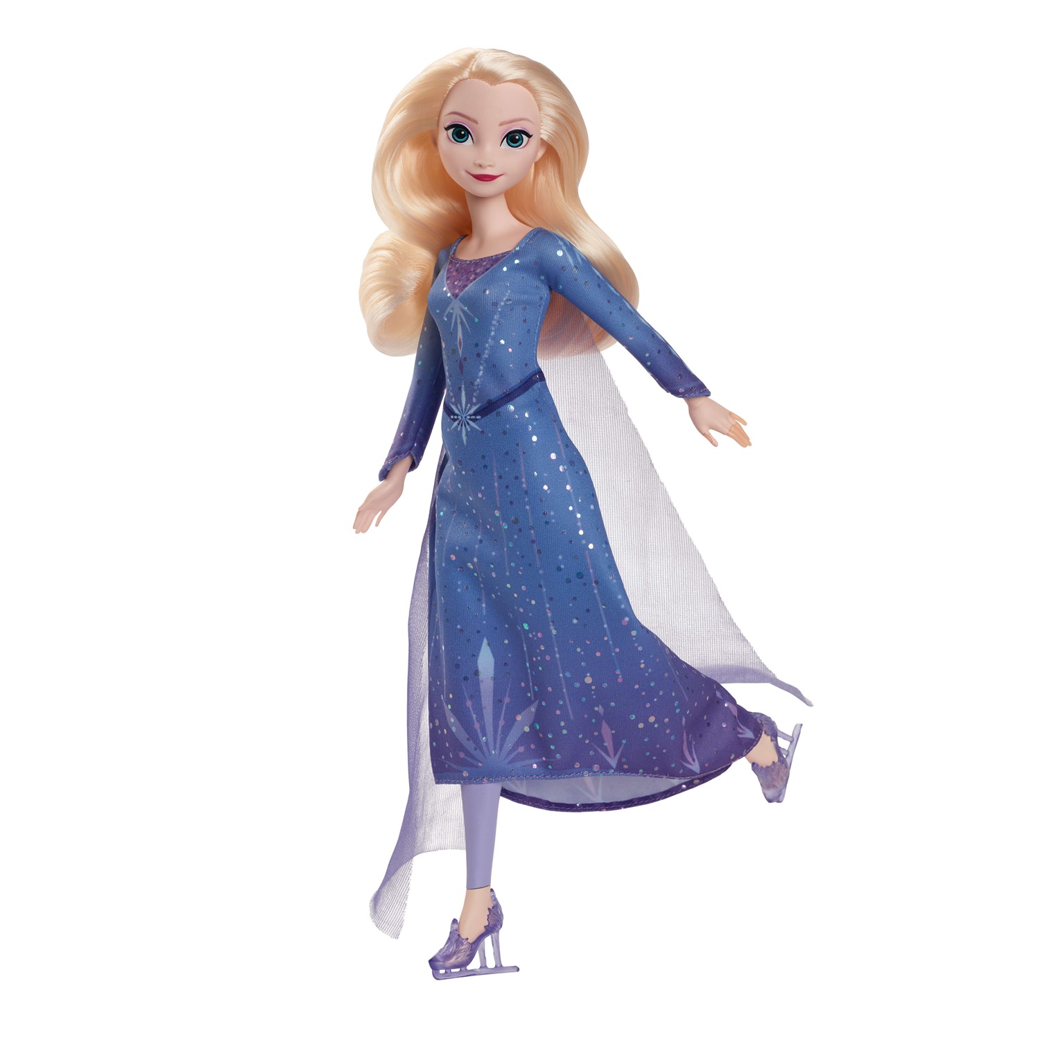 Mattel Frozen Elsa Bambola Pattinatrice con Abito da Pattinaggio sul Ghiaccio, Accessori e Pattini Rimovibili - Giocattolo per Bambini 3 Anni