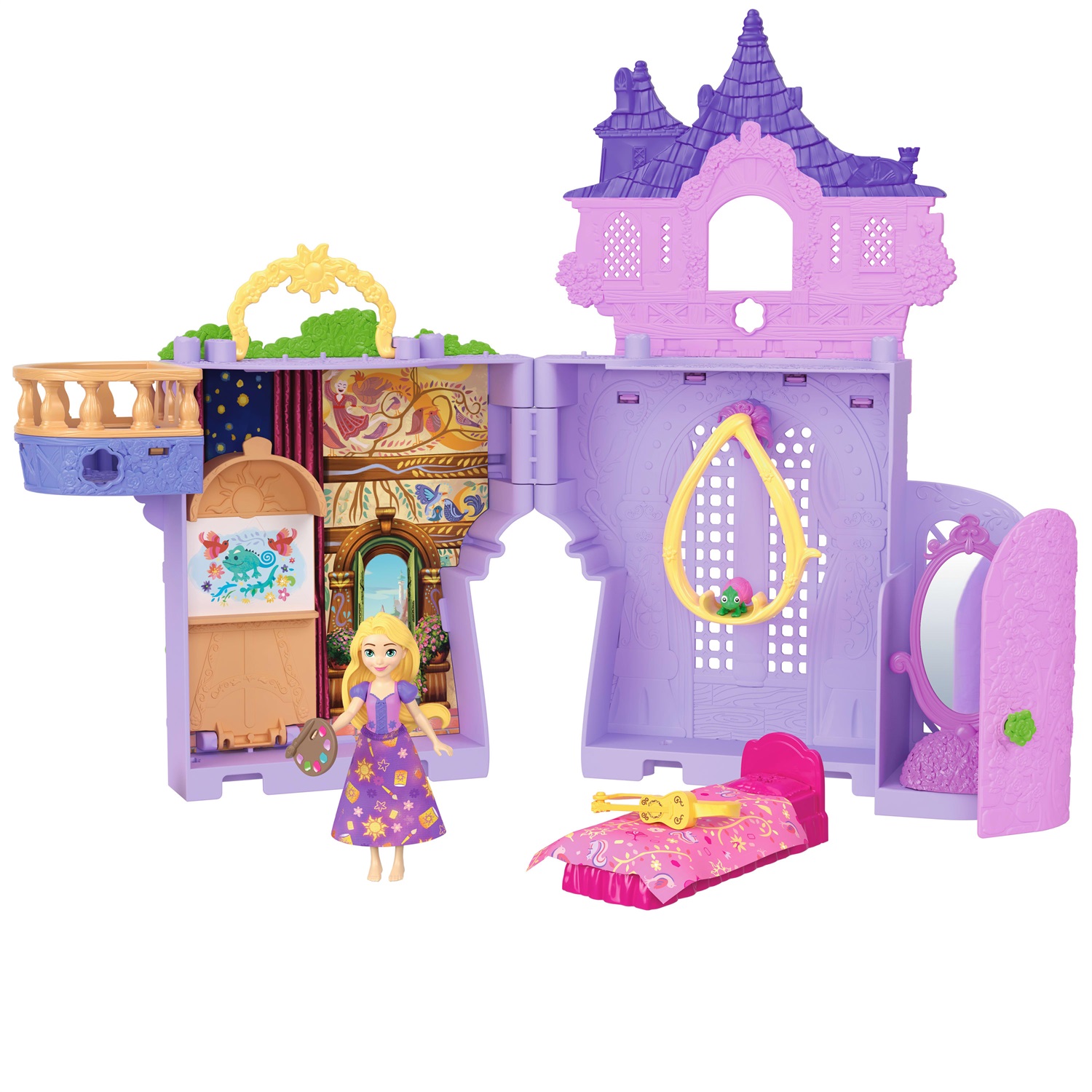 Mattel Playset Torre di Rapunzel con Mini Bambola e Accessori - Giocattolo per Bambini 3 Anni