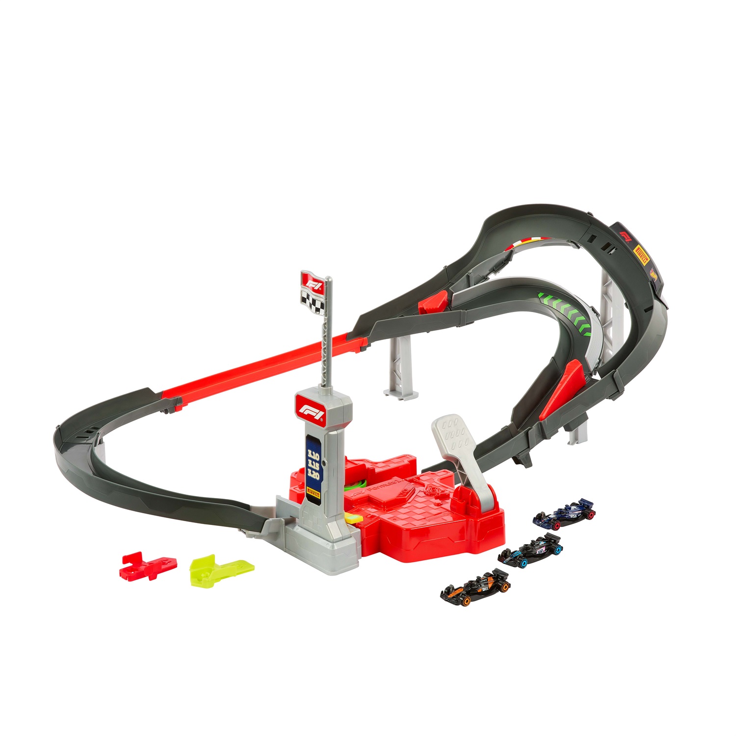 Hot Wheels Circuito Super Sprint Formula 1 con 3 Veicoli Die-Cast e Due Modalità di Gioco