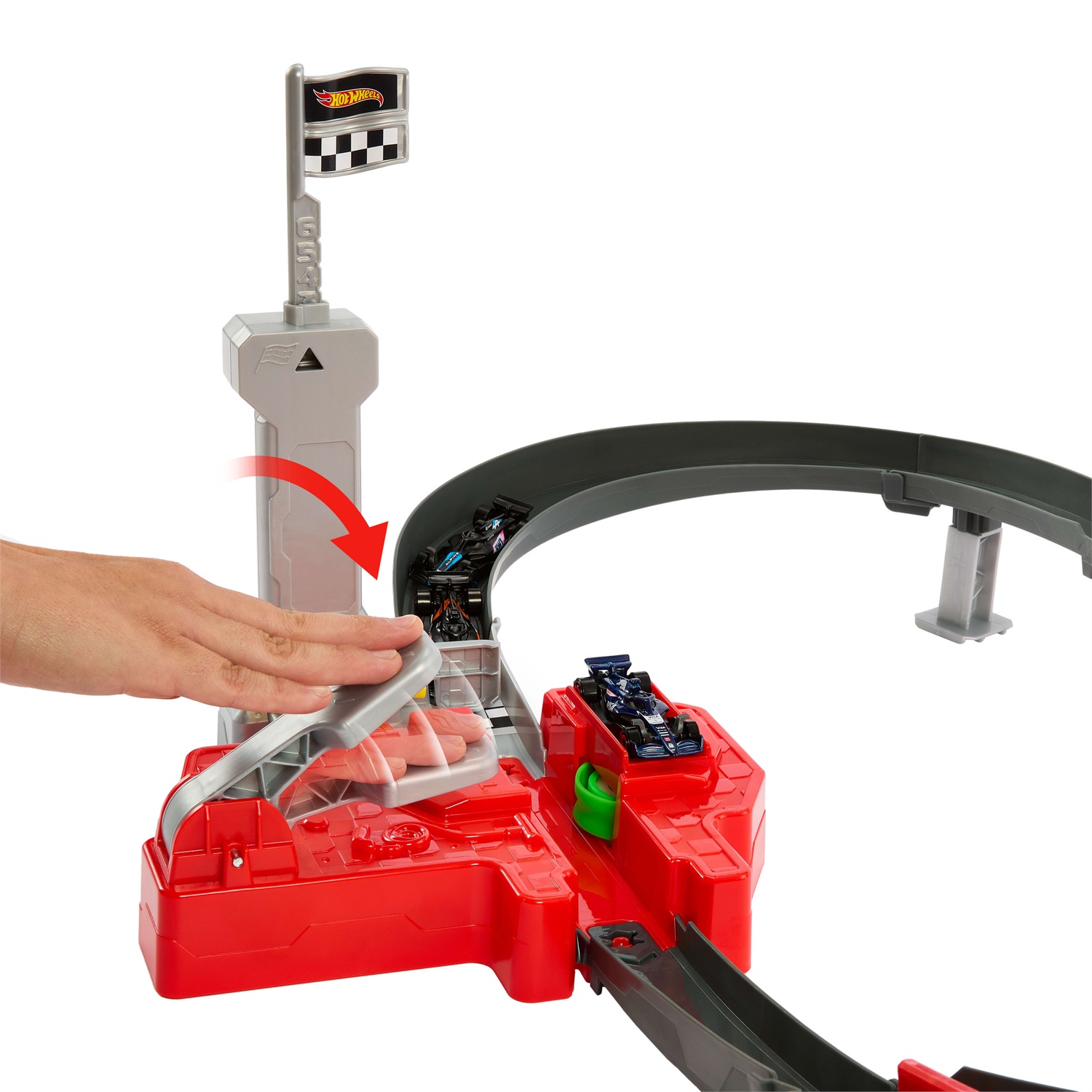 Hot Wheels Circuito Super Sprint Formula 1 con 3 Veicoli Die-Cast e Due Modalità di Gioco