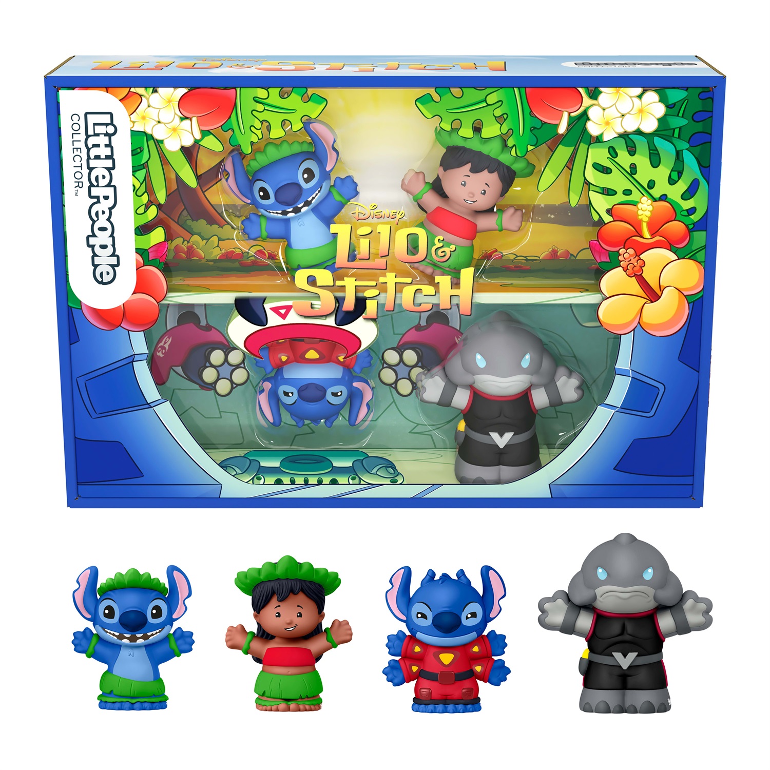 Fisher-Price Little People Collezionista Disney Lilo & Stitch - Set di 4 Action Figure in Edizione Speciale con Confezione da Esposizione, Giocattolo per Bambini 3 Anni