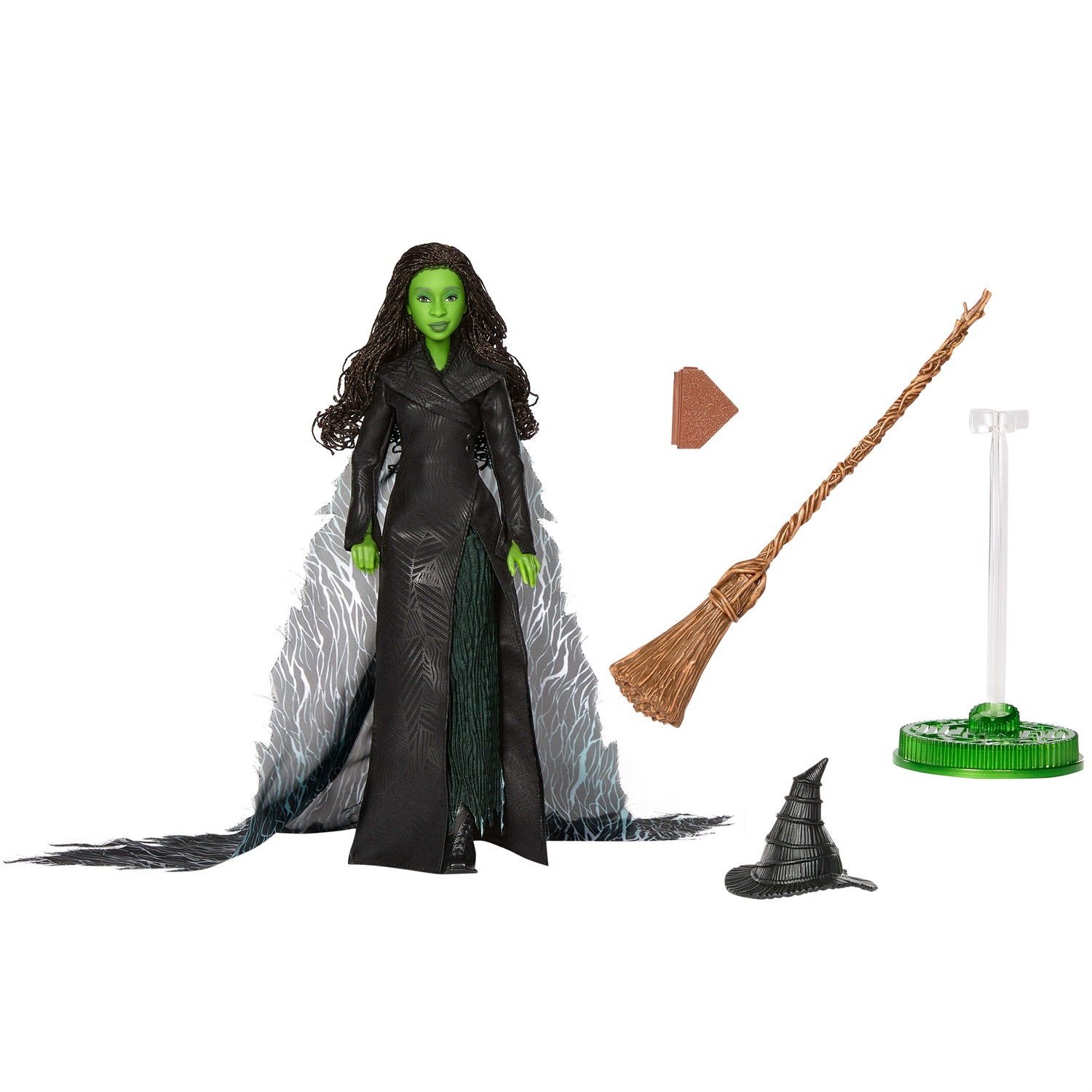 Mattel Elphaba Deluxe Fashion Doll - Bambola ispirata a Wicked con abito rimovibile e 4 accessori, 6 anni, JFM12