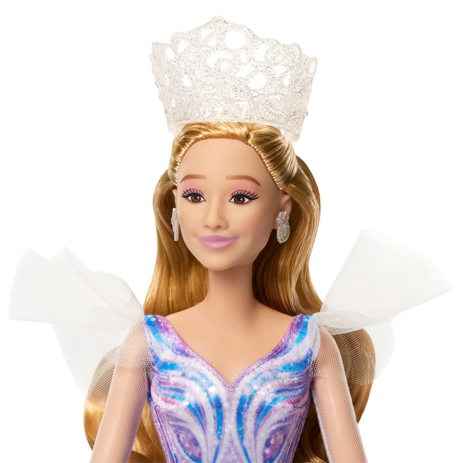 Mattel Wicked Glinda Deluxe - Bambola Ispirata al Film con Abito Rimovibile e 3 Accessori Inclusi, Giocattolo per Bambini 6 anni, JFM13