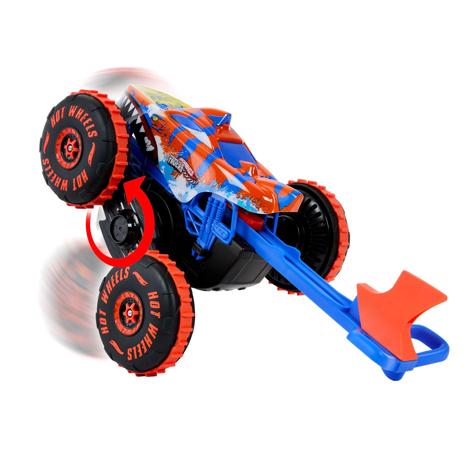 Hot Wheels Tiger Shark Super Scalatore RC - Veicolo Radiocomandato Grande con 3 Modalità per Gareggiare, Scalare e Fare Acrobazie, Giocattolo per Bambini 5 Anni, JFR39