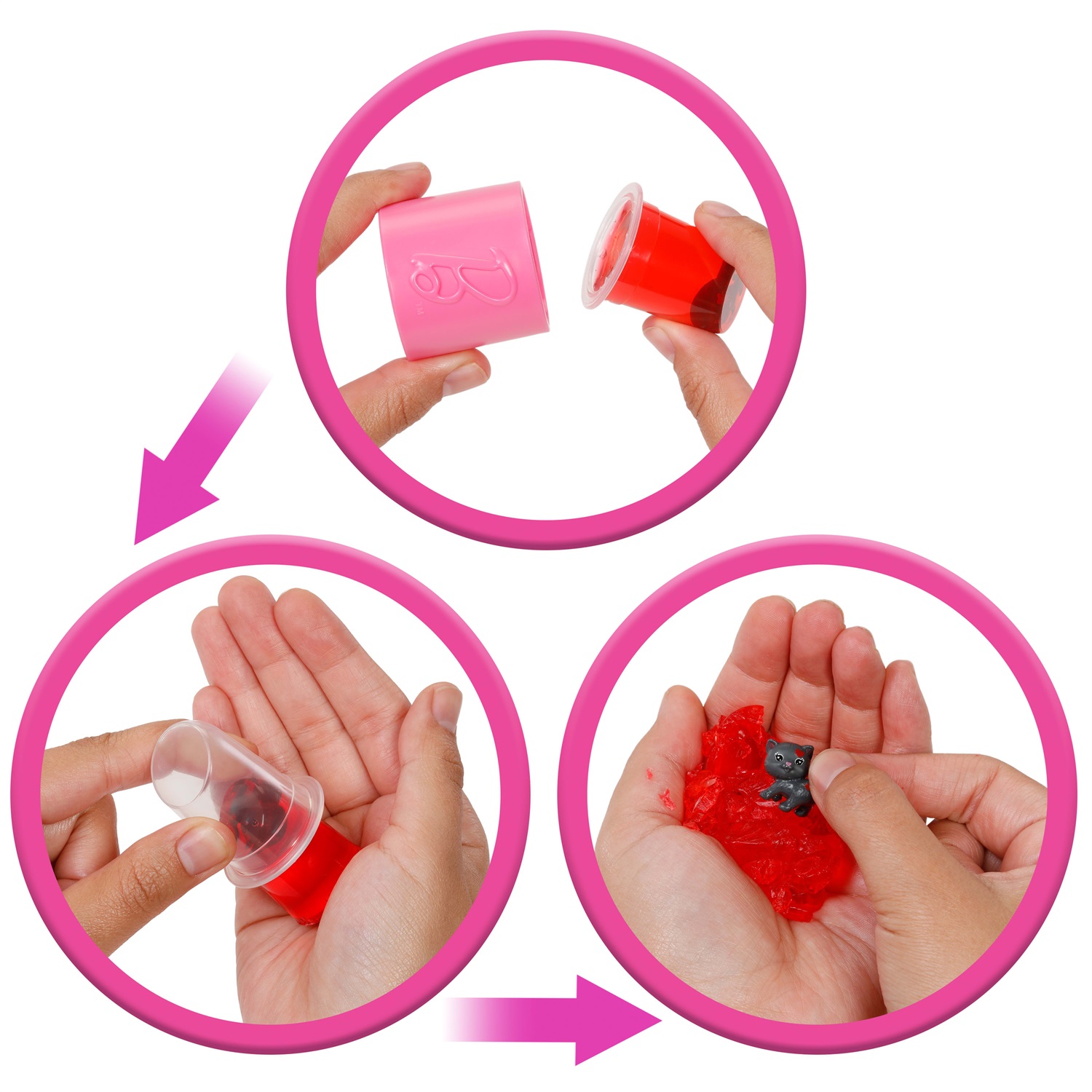 Barbie Party Surprise Rossa Brillante - Bambola Festa Glamour con 10 Accessori a Sorpresa e Effetto Cambia Colore, Giocattolo per Bambini 3 Anni