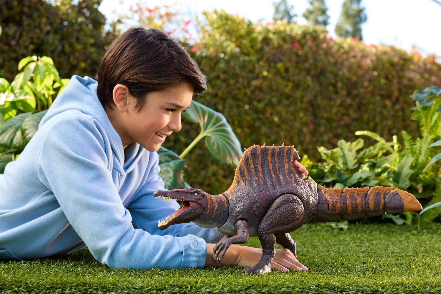 Mattel Jurassic World Rebirth Spinosauro Coda Letale - Action Figure Snodabile con Doppio Attacco e Ruggito Sonoro