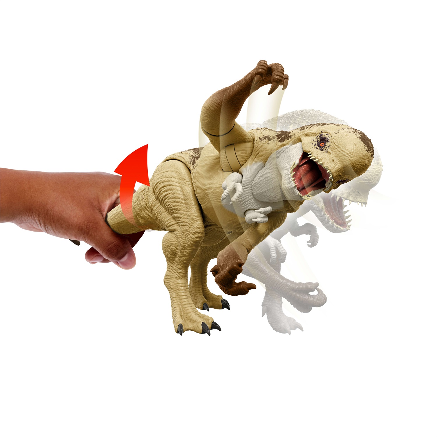 Mattel Jurassic World Rebirth Distortus Rex - Action Figure Dinosauro Villain da 55,9 cm con 2 Mosse d'Attacco
