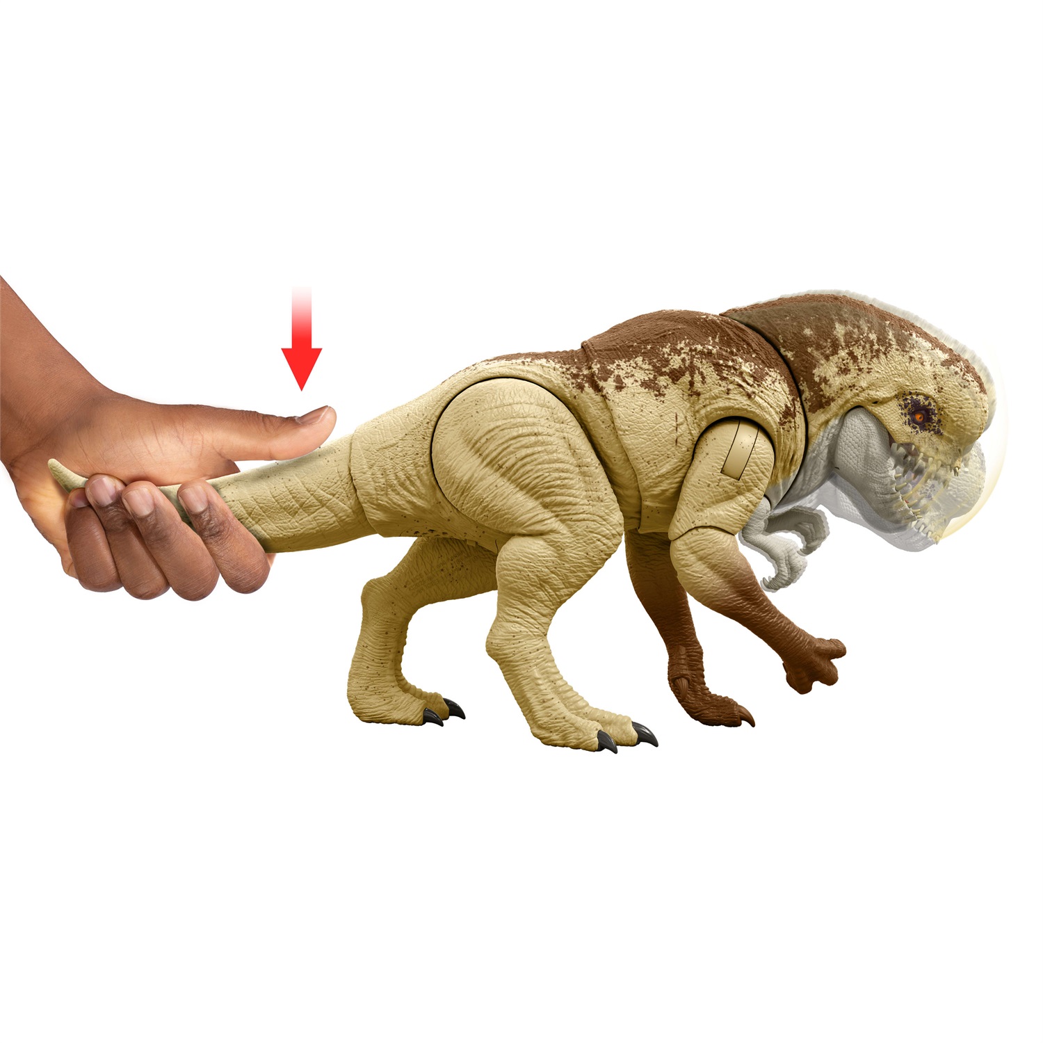 Mattel Jurassic World Rebirth Distortus Rex - Action Figure Dinosauro Villain da 55,9 cm con 2 Mosse d'Attacco