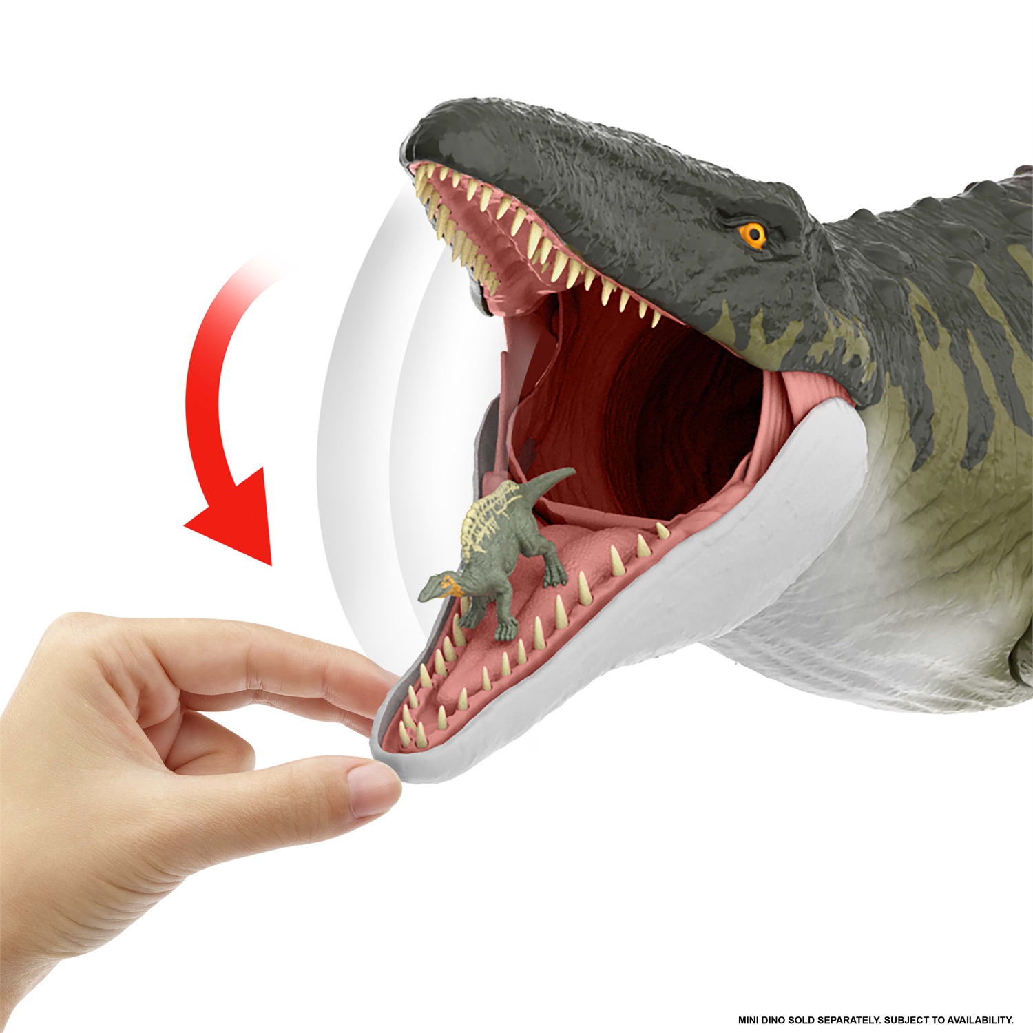 Mattel Jurassic World Rebirth - Mosasauro Supercolossale, action figure snodata di 94 cm con due mosse d'attacco, design fedele al film, giocattolo per bambini 4 anni