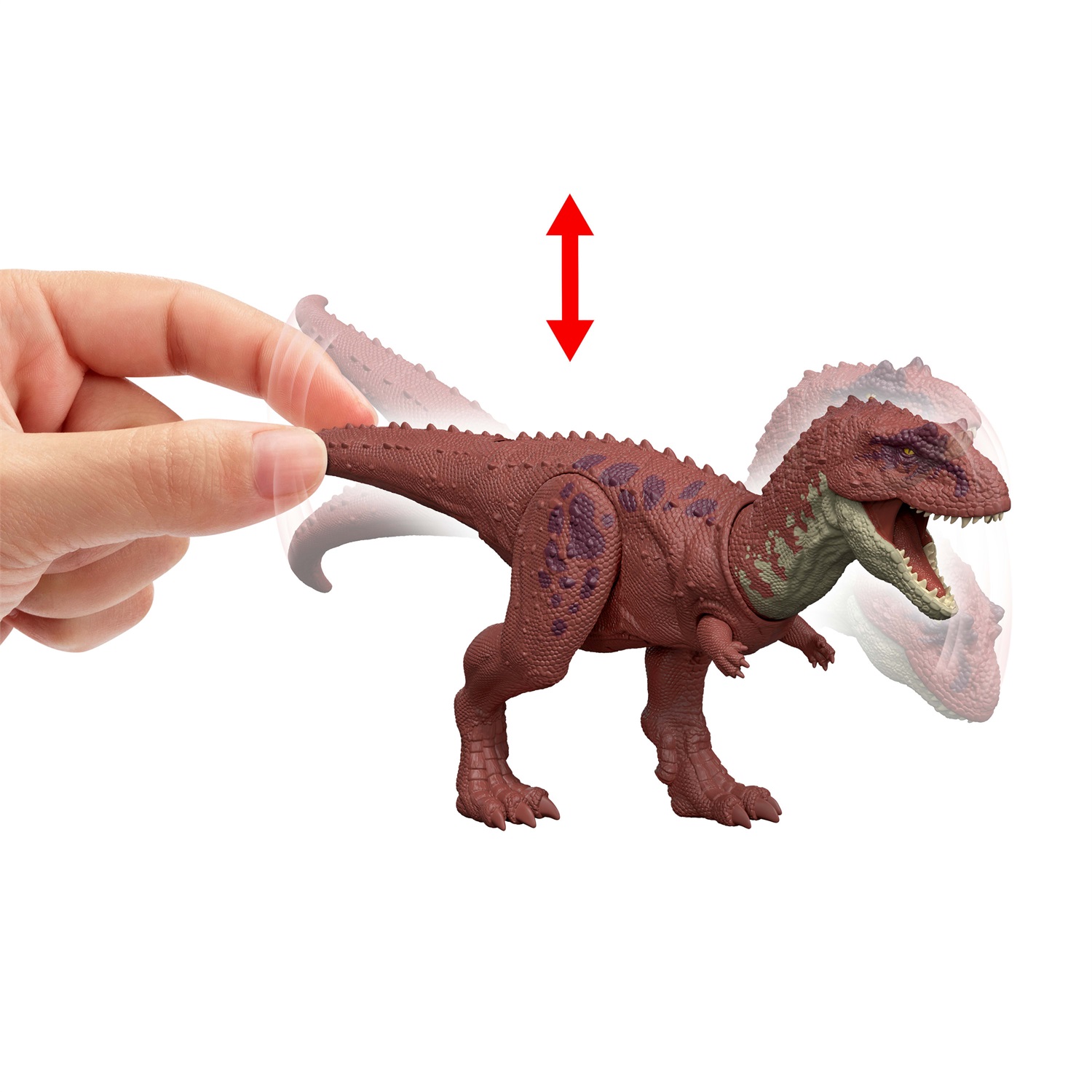 Mattel Aucasaurus Ruggito Selvaggio - Dinosauro Giocattolo Snodato con Movimento della Bocca e Suoni, Gioco Digitale
