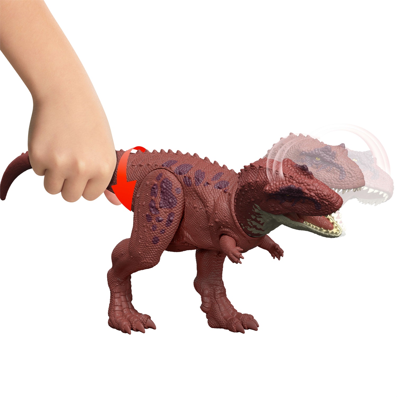 Mattel Aucasaurus Ruggito Selvaggio - Dinosauro Giocattolo Snodato con Movimento della Bocca e Suoni, Gioco Digitale