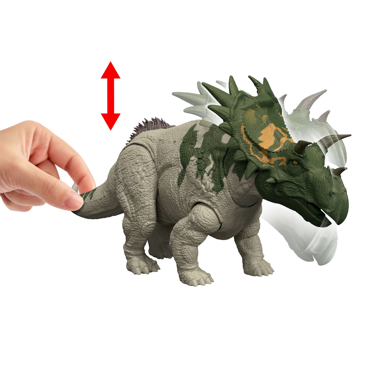 Mattel Spiclypeus Ruggito Selvaggio - Action Figure Snodata con Movimento della Testa e Suoni, Gioco Digitale