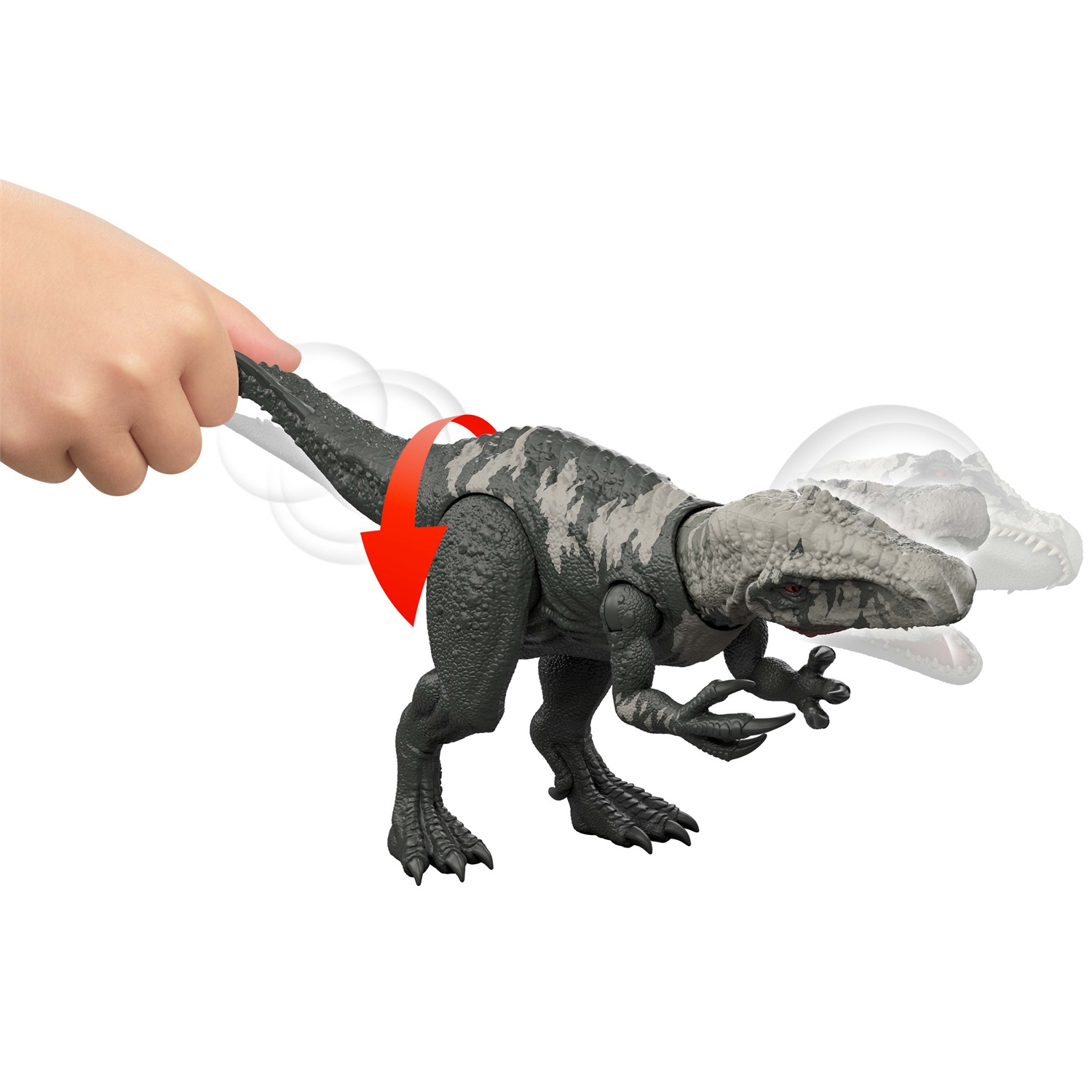 Mattel Jurassic World La Rinascita Chilantaisaurus - Action Figure Giocattolo di Grandi Dimensioni con 2 Attacchi Furiosi e Gioco Digitale
