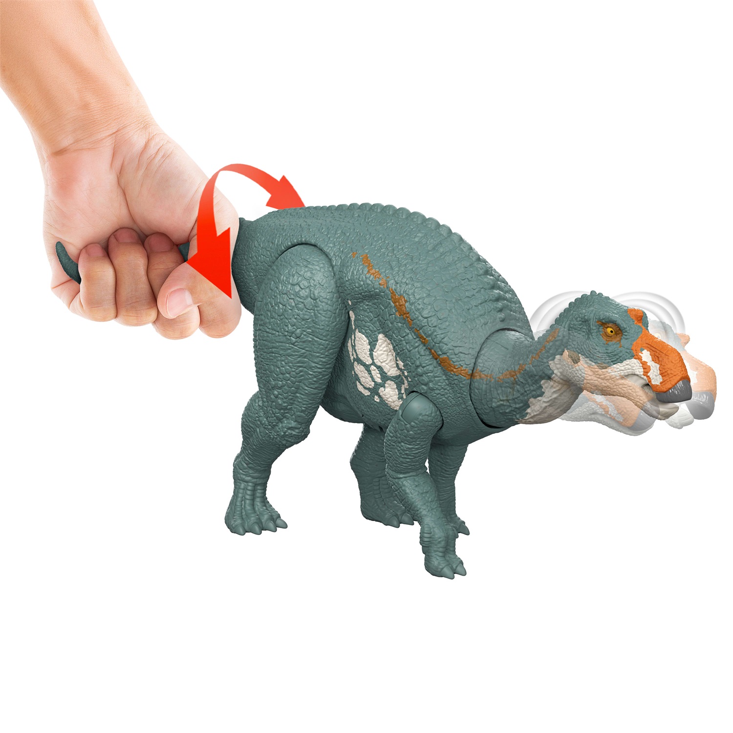 Mattel Jurassic World La Rinascita Maiasaura Ruggito Selvaggio 30 cm - Dinosauro Giocattolo Snodato con Suoni e Attacco Multidirezionale