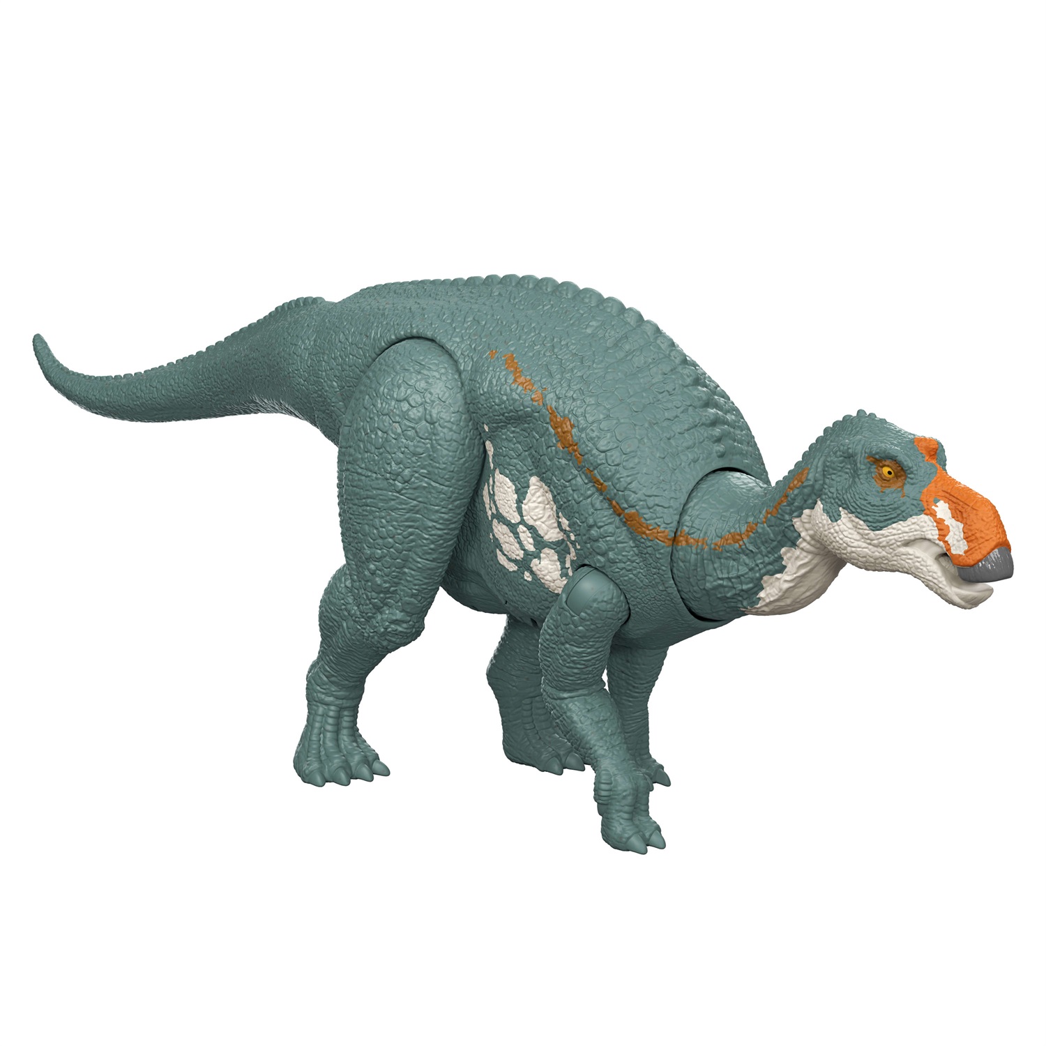 Mattel Jurassic World La Rinascita Maiasaura Ruggito Selvaggio 30 cm - Dinosauro Giocattolo Snodato con Suoni e Attacco Multidirezionale