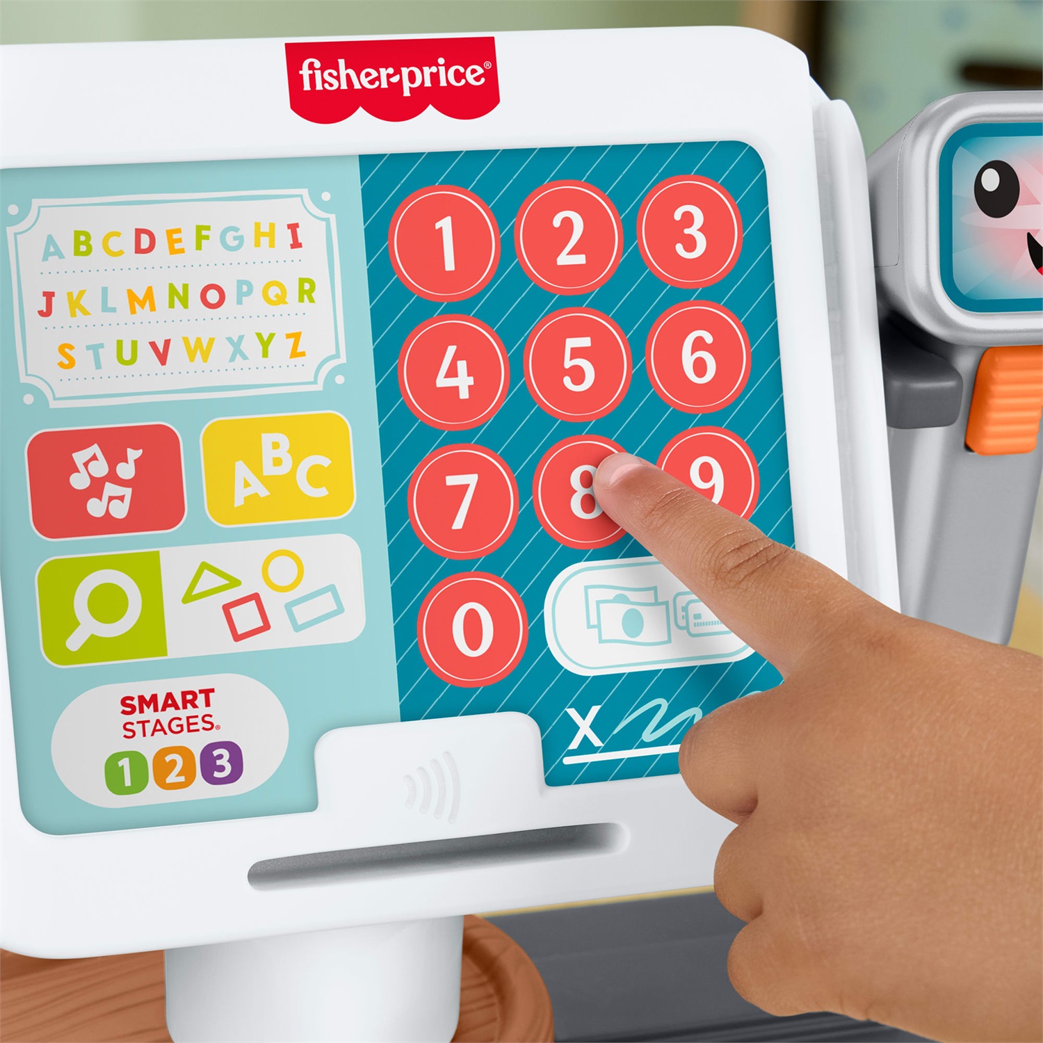 Fisher-Price Registratore di Cassa - Gioco di Ruolo Educativo con Oltre 150 Canzoni e 20 Accessori Inclusi, Versione Multilingue, per Bambini 2 Anni