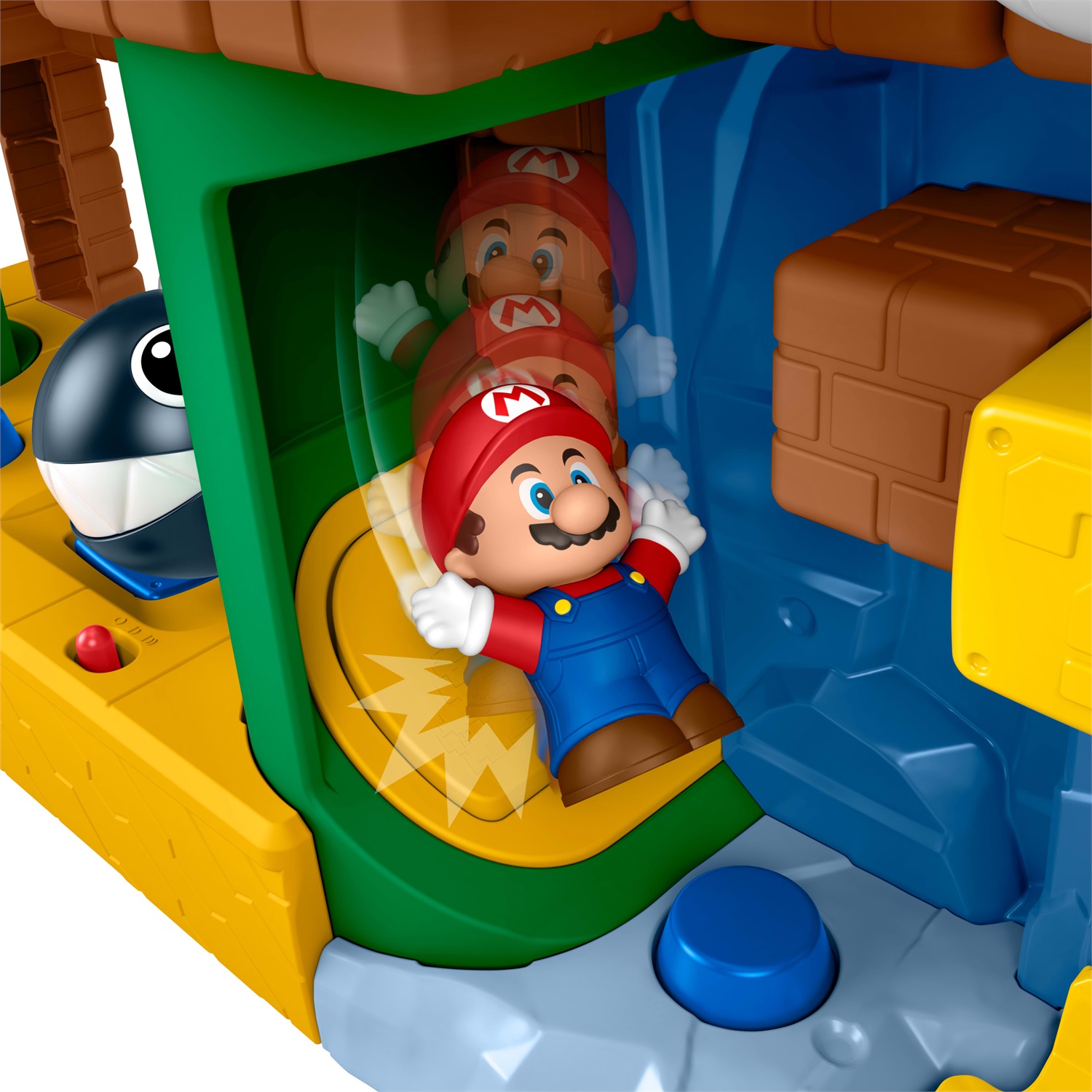 Fisher-Price Little People - Set Avventure di Mario con Pulsanti Interattivi e Suoni, Include Personaggio Mario e Fire Flower, 1 Anni