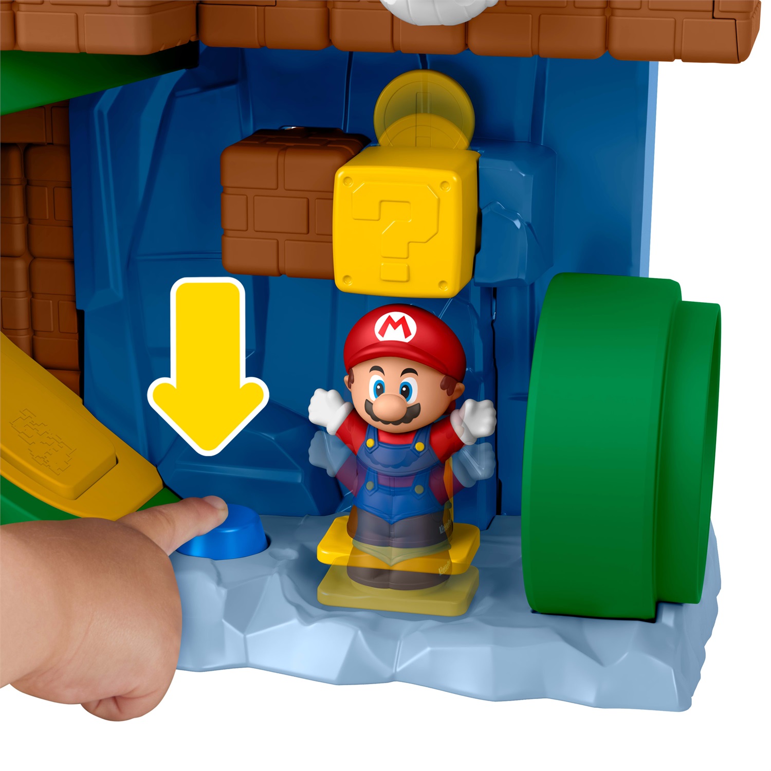 Fisher-Price Little People - Set Avventure di Mario con Pulsanti Interattivi e Suoni, Include Personaggio Mario e Fire Flower, 1 Anni