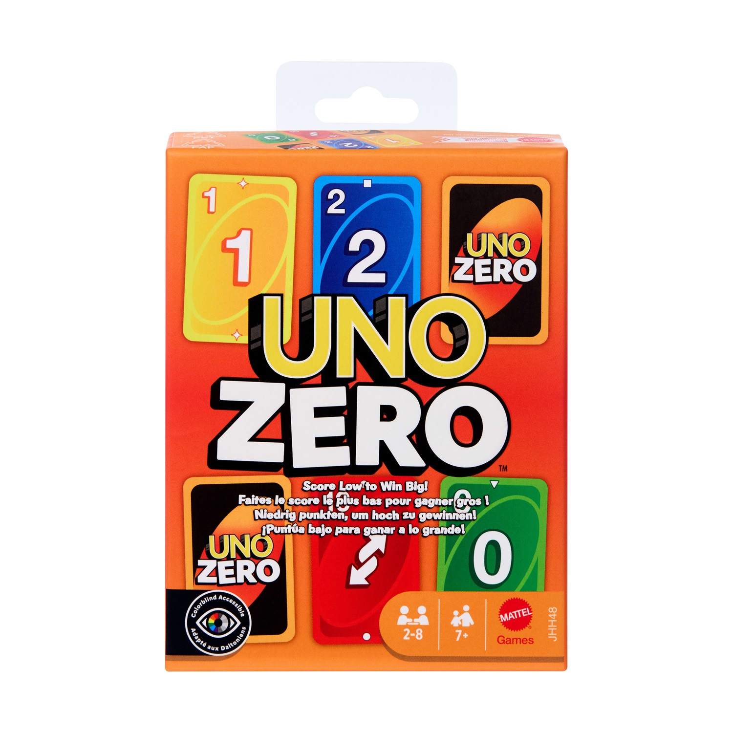MATTEL UNO Zero - Gioco di Carte Strategico per 2-8 Giocatori, Età 7 , 112 Carte con Simboli Speciali